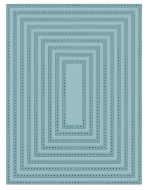 Noble Double Pierced Rectangle (Background Sized Die)