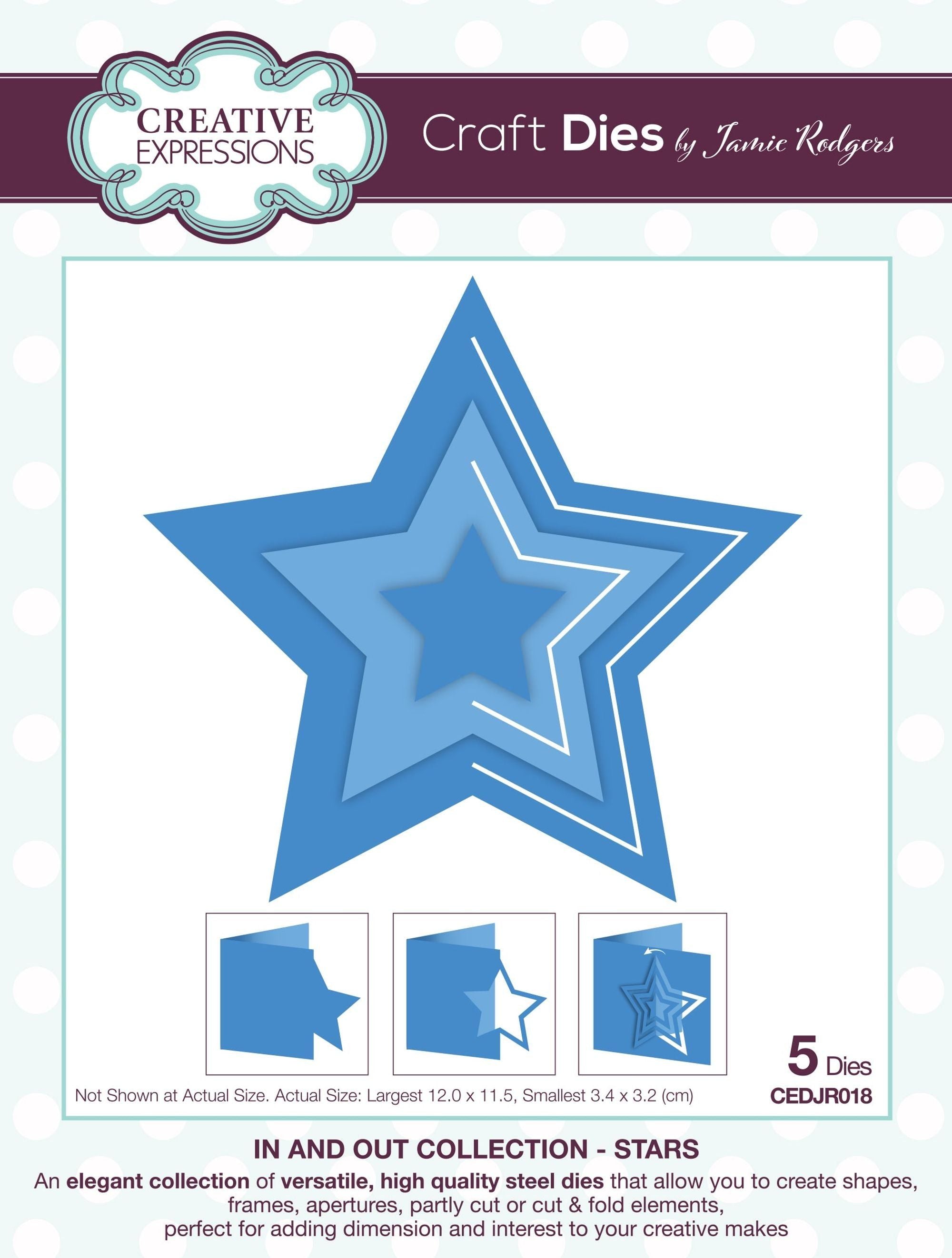 Creative Expressions Jamie Rodgers In and Out Collection Stars Craft Die
