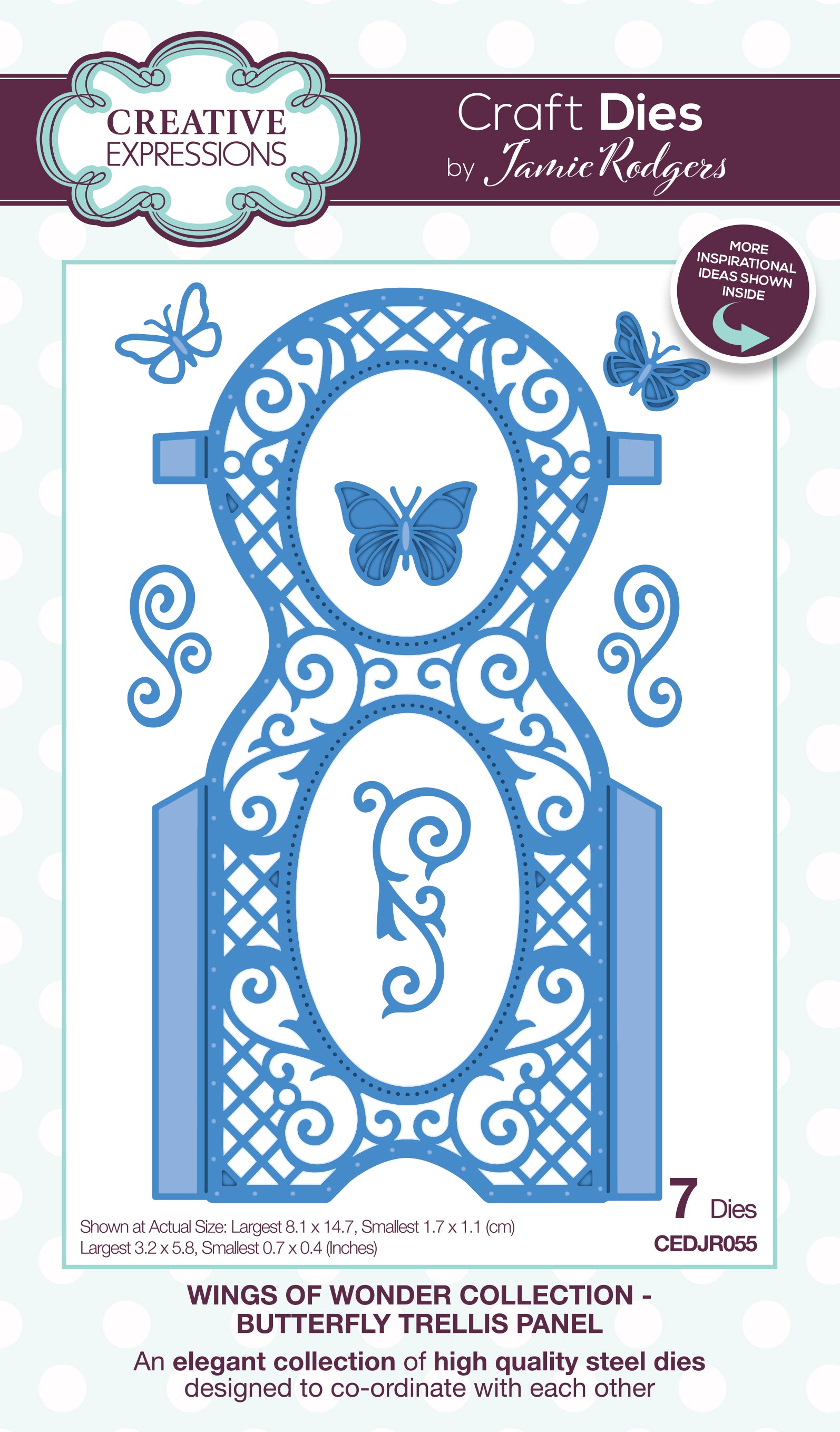 Creative Expressions Jamie Rodgers Butterfly Trellis Panel Craft Die