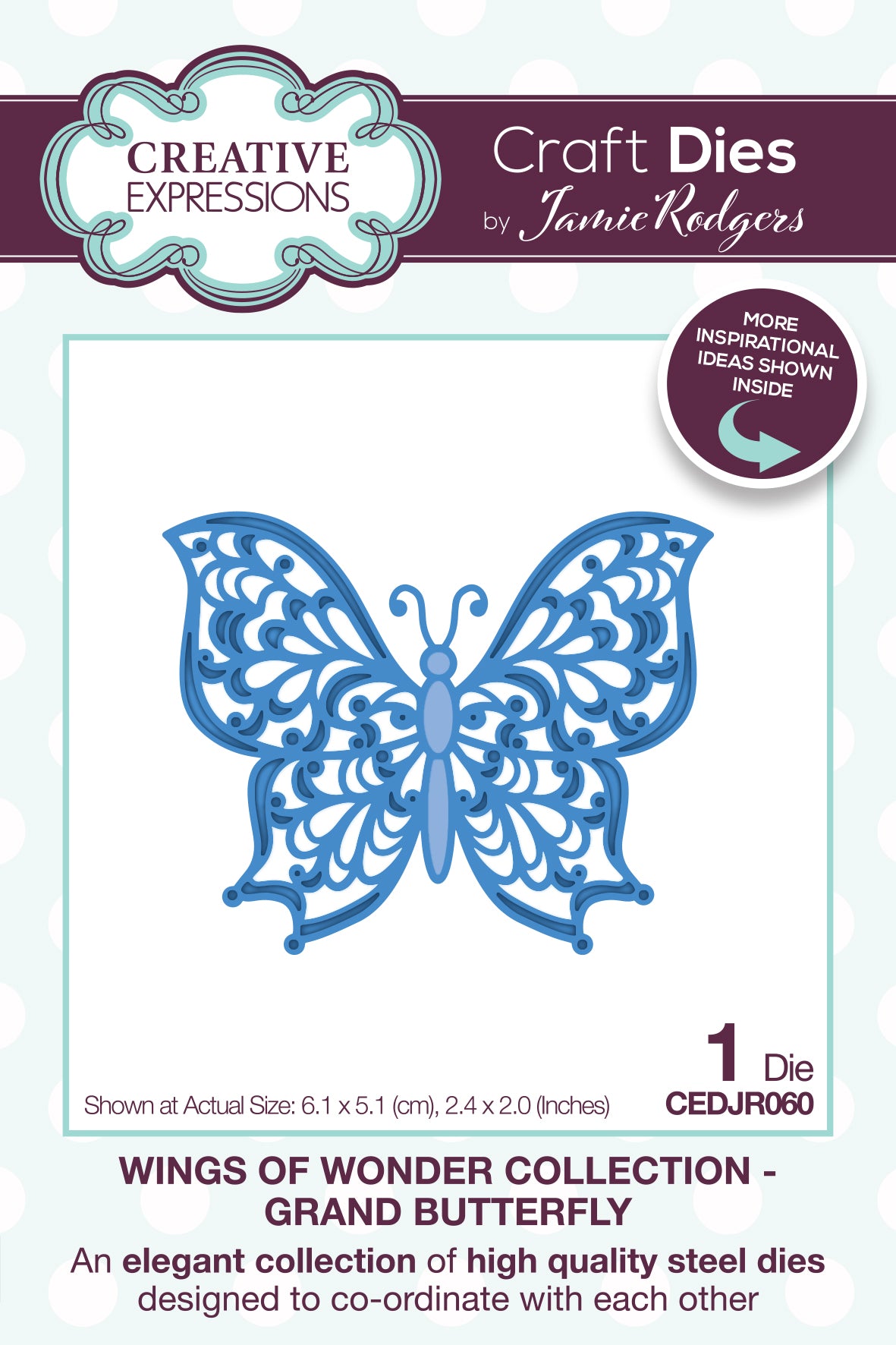 Creative Expressions Jamie Rodgers Grand Butterfly Craft Die