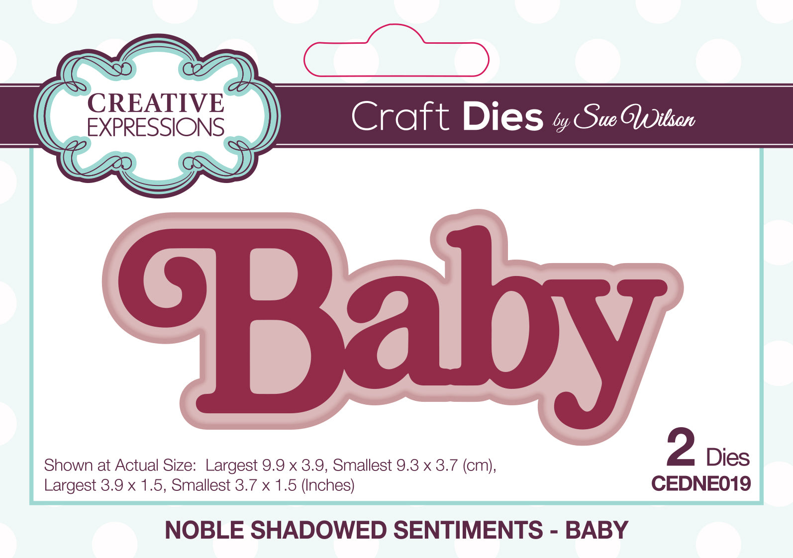 Creative Expressions Sue Wilson Noble Shadowed Sentiments Baby Craft Die