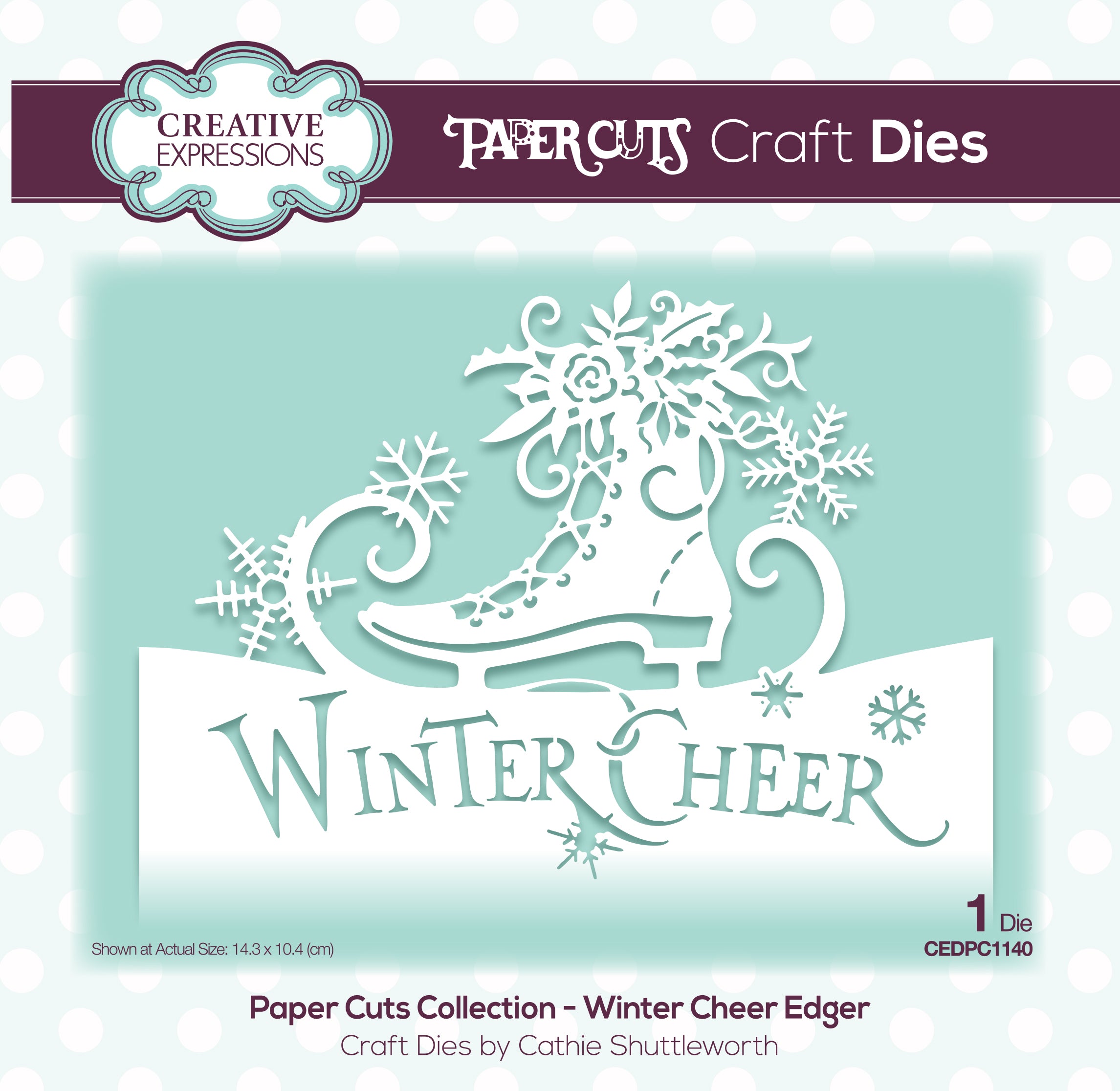 Paper Cuts Edger Winter Cheer Craft Die