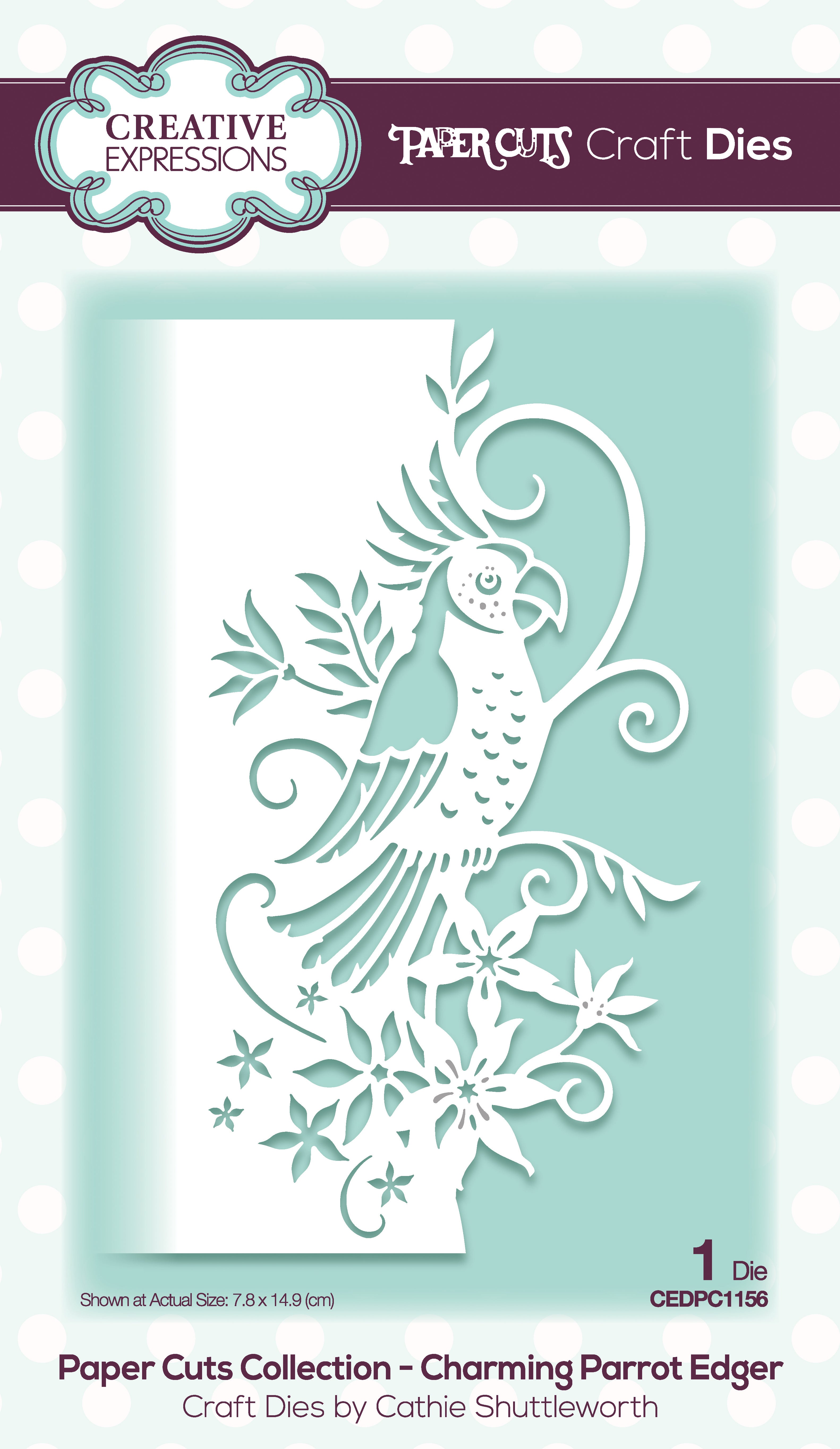 Paper Cuts Edger Charming Parrot Craft Die