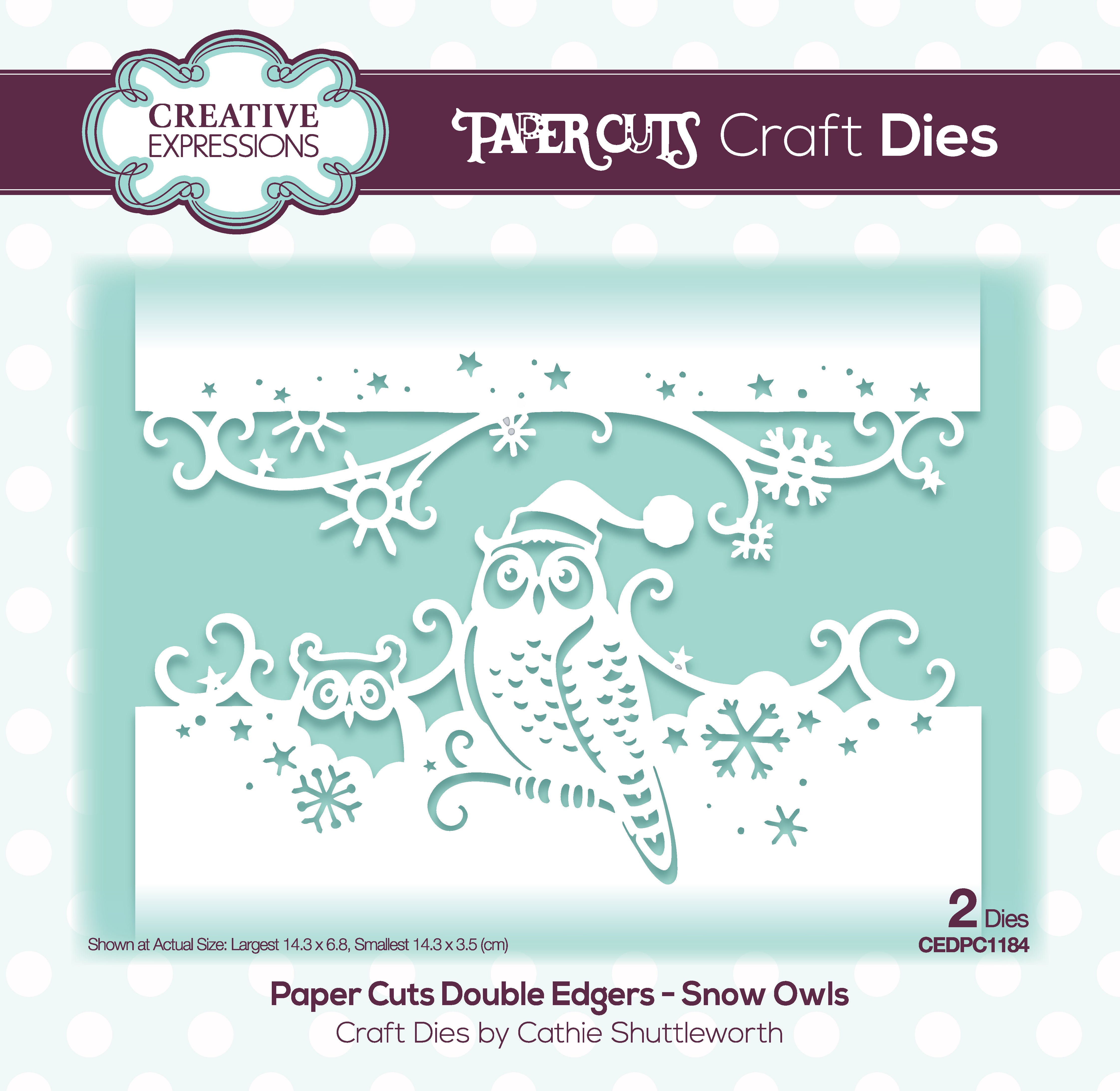 Creative Expressions Paper Cuts Snow Owls Double Edger Craft Die