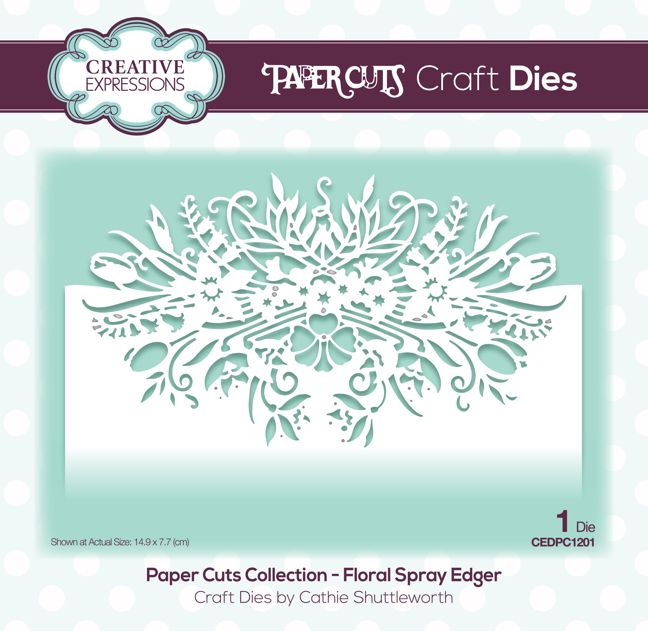 Creative Expressions Paper Cuts Floral Spray Edger Craft Die