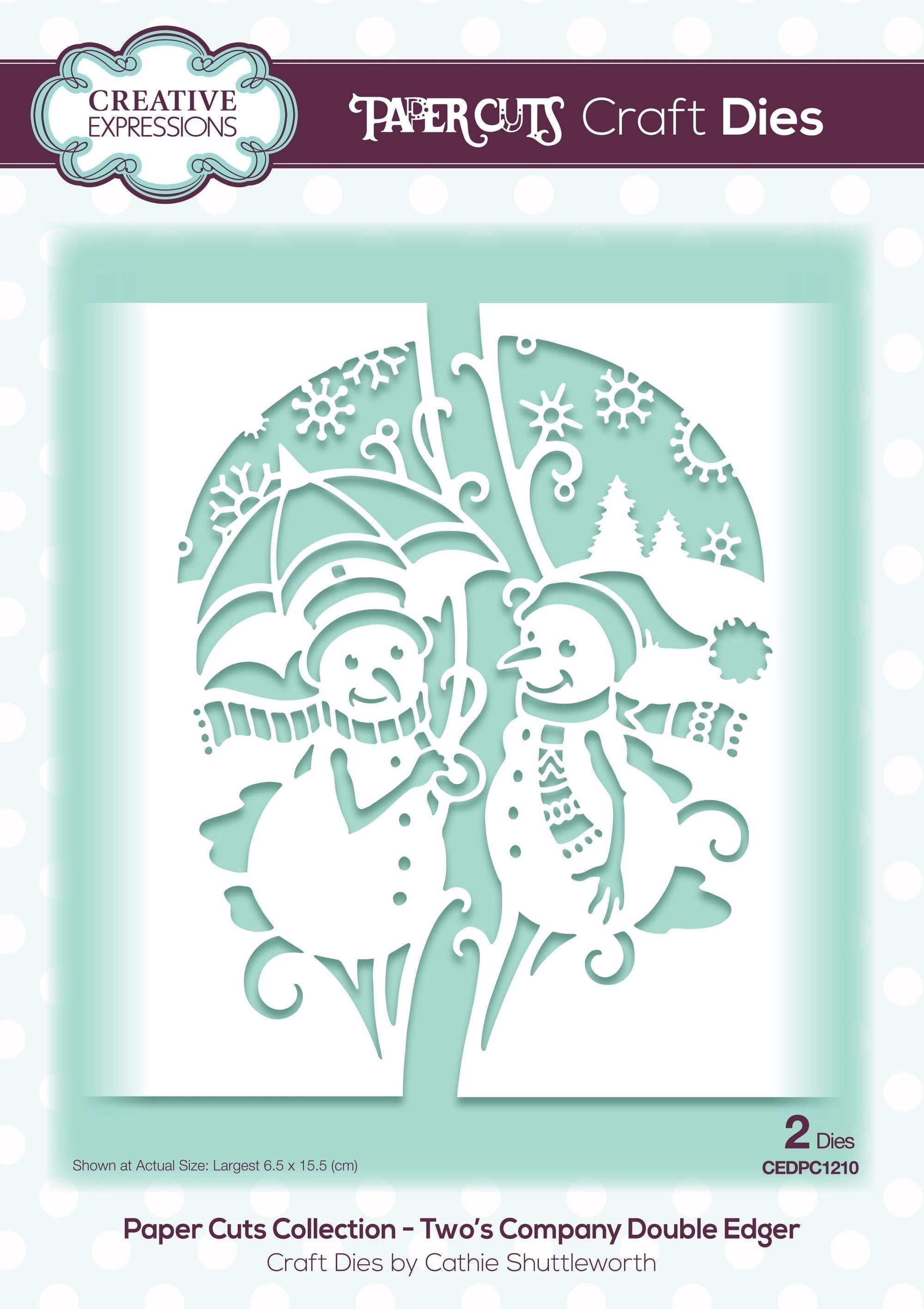 Creative Expressions Paper Cuts Two's Company Double Edger Craft Die