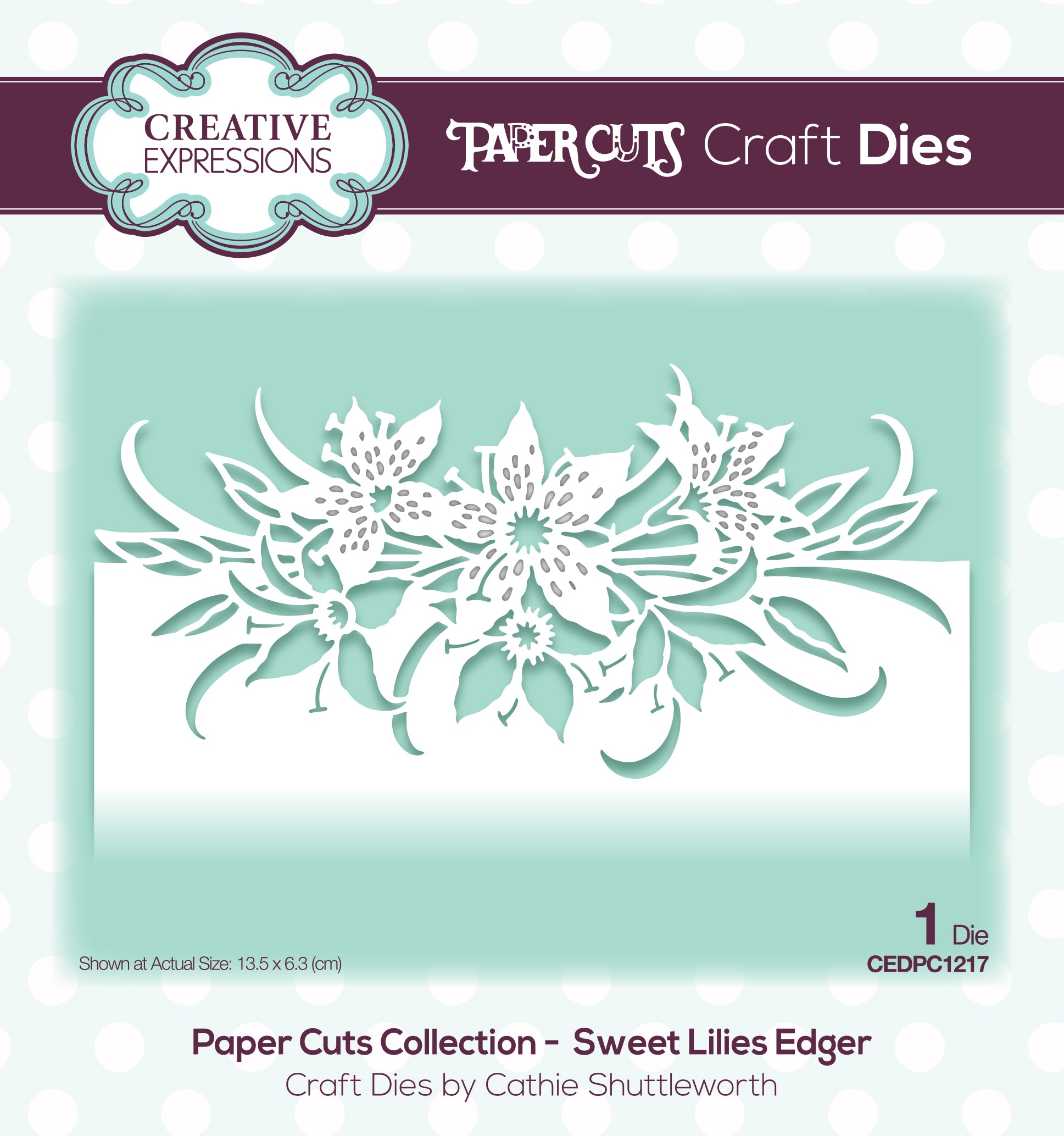 Creative Expressions Paper Cuts Sweet Lilies Edger Craft Die
