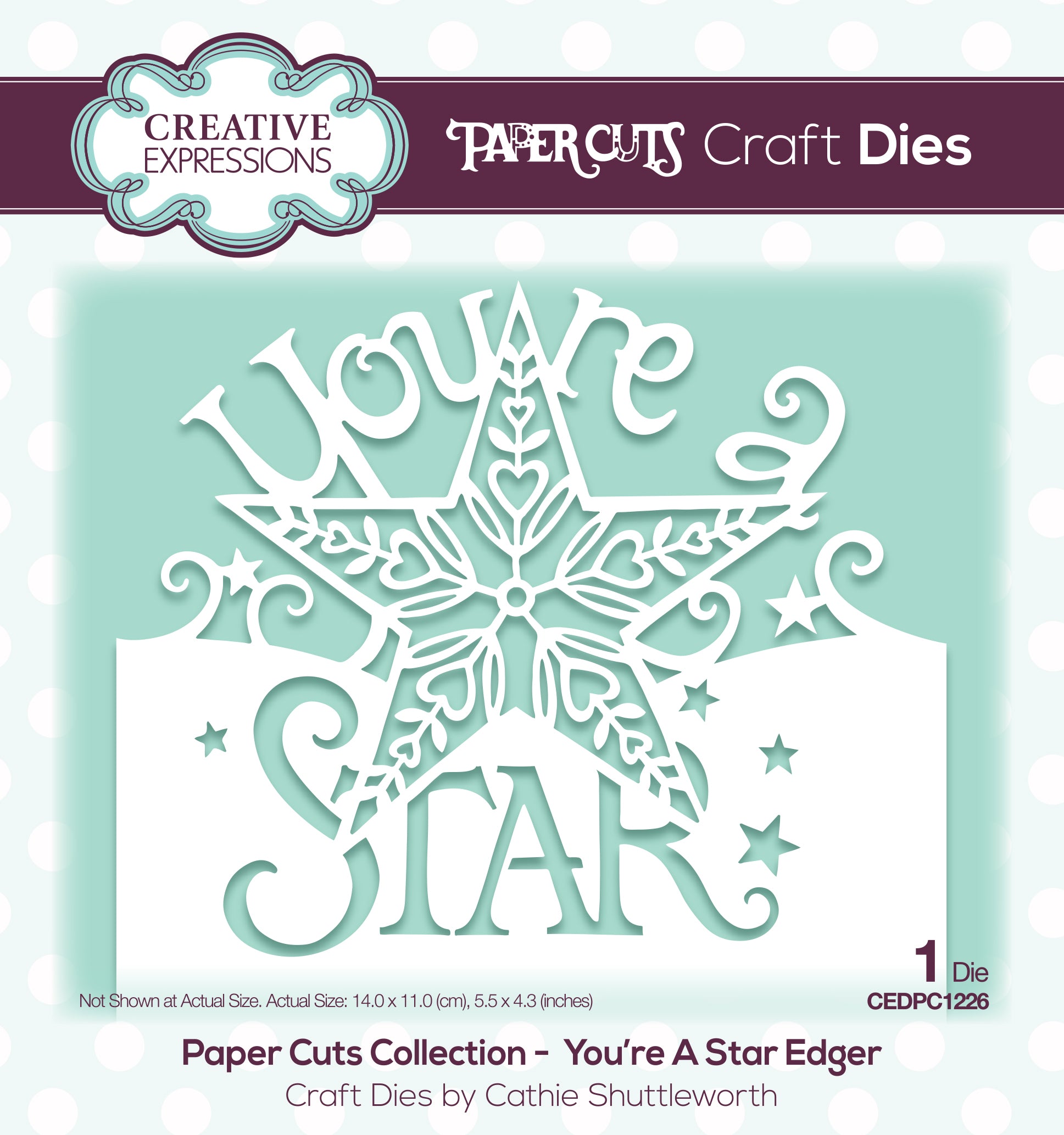 Creative Expressions Paper Cuts You're A Star Edger Craft Die