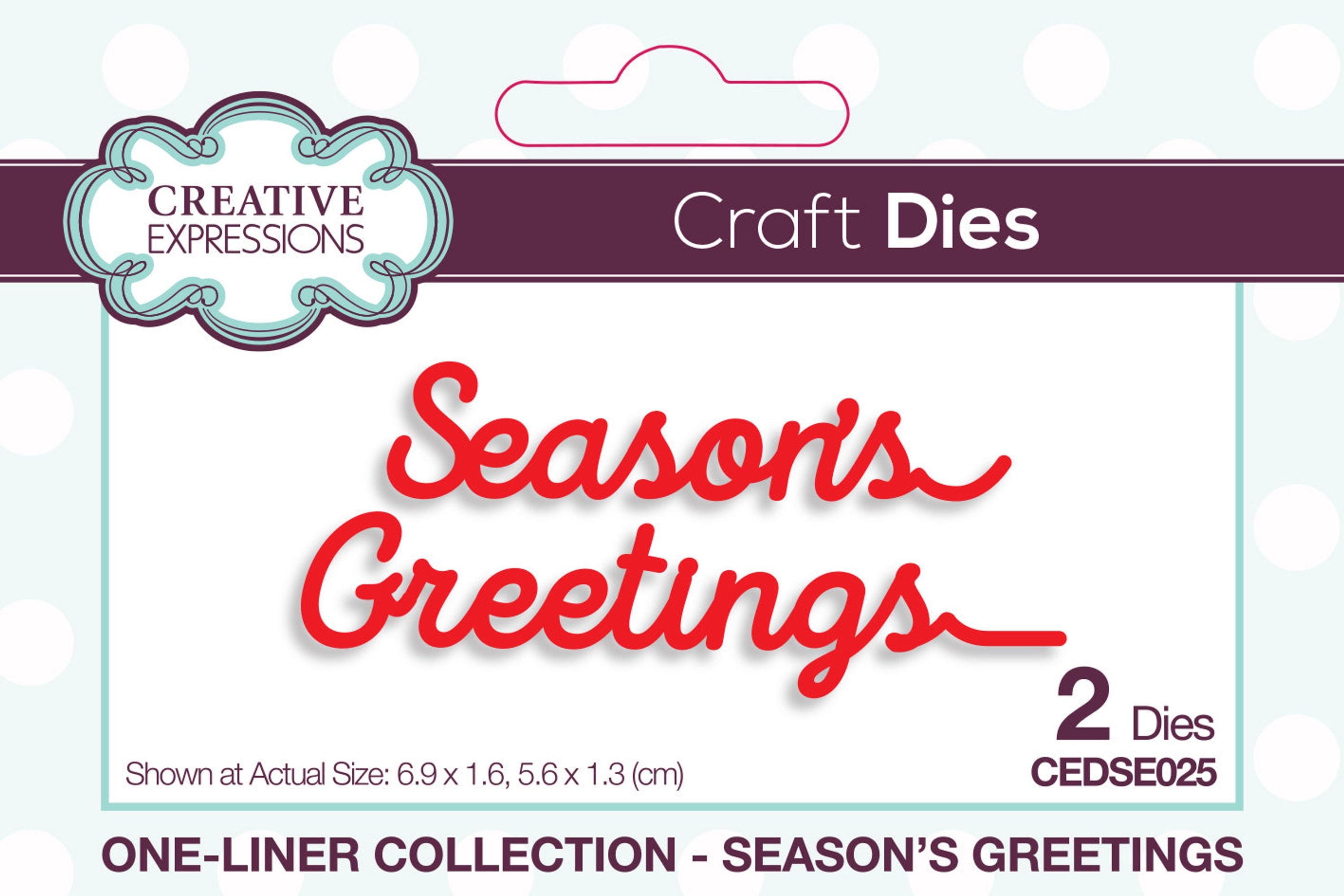 Creative Expressions One-liner Collection Seasons Greetings Craft Die