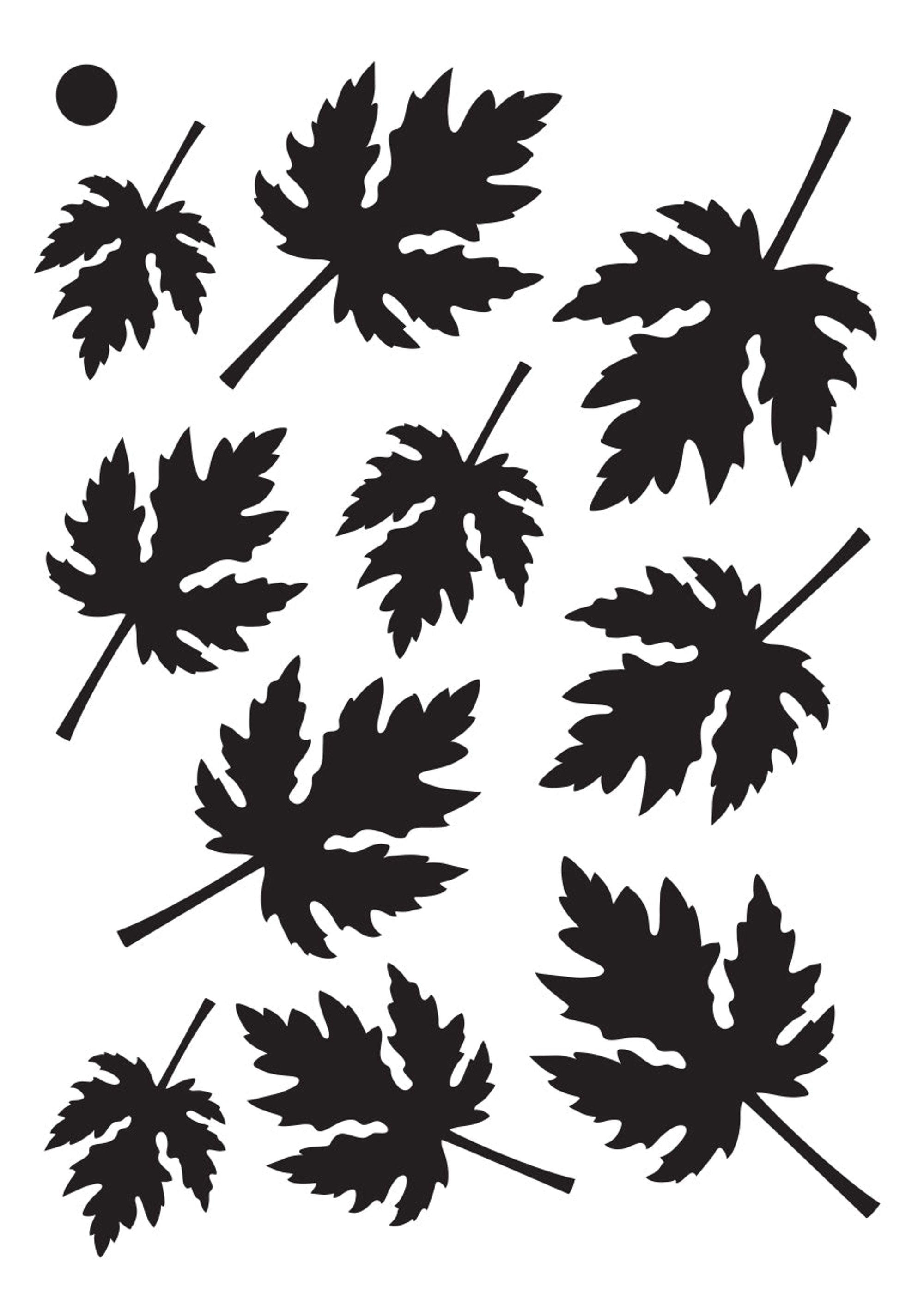 Creative Expressions Mini Stencil Maple Leaves 4.0 in x 3.0 in