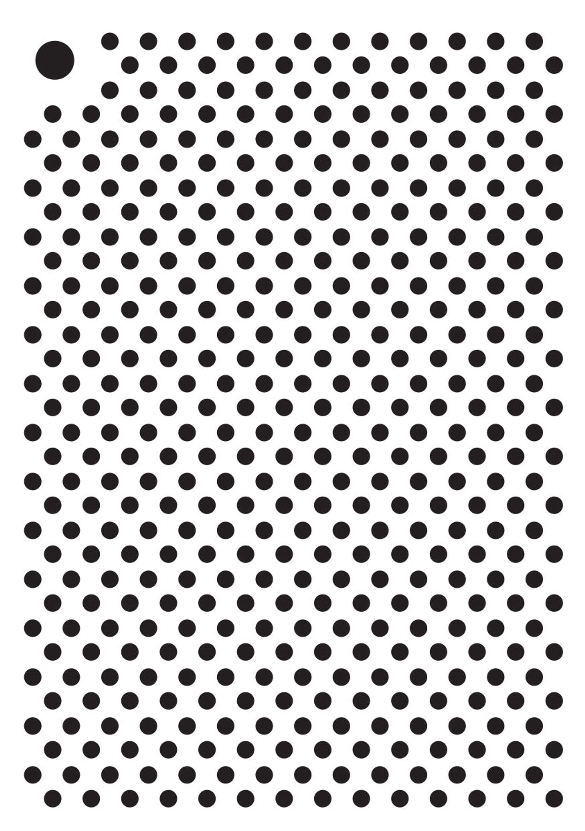 Creative Expressions Mini Stencil Polka Dots Small 4.0 in x 3.0 in