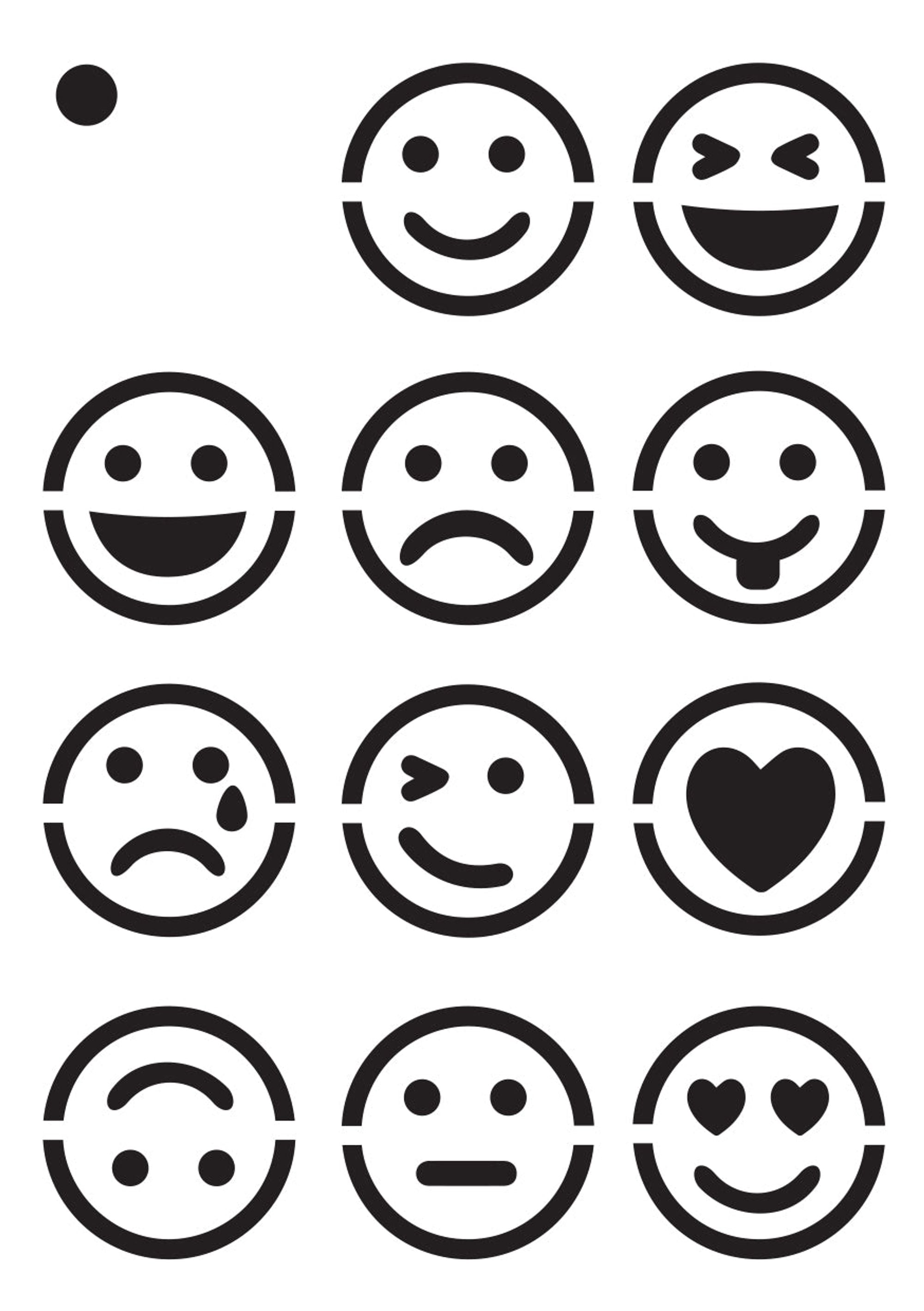 Creative Expressions Mini Stencil Smile 4.0 in x 3.0 in