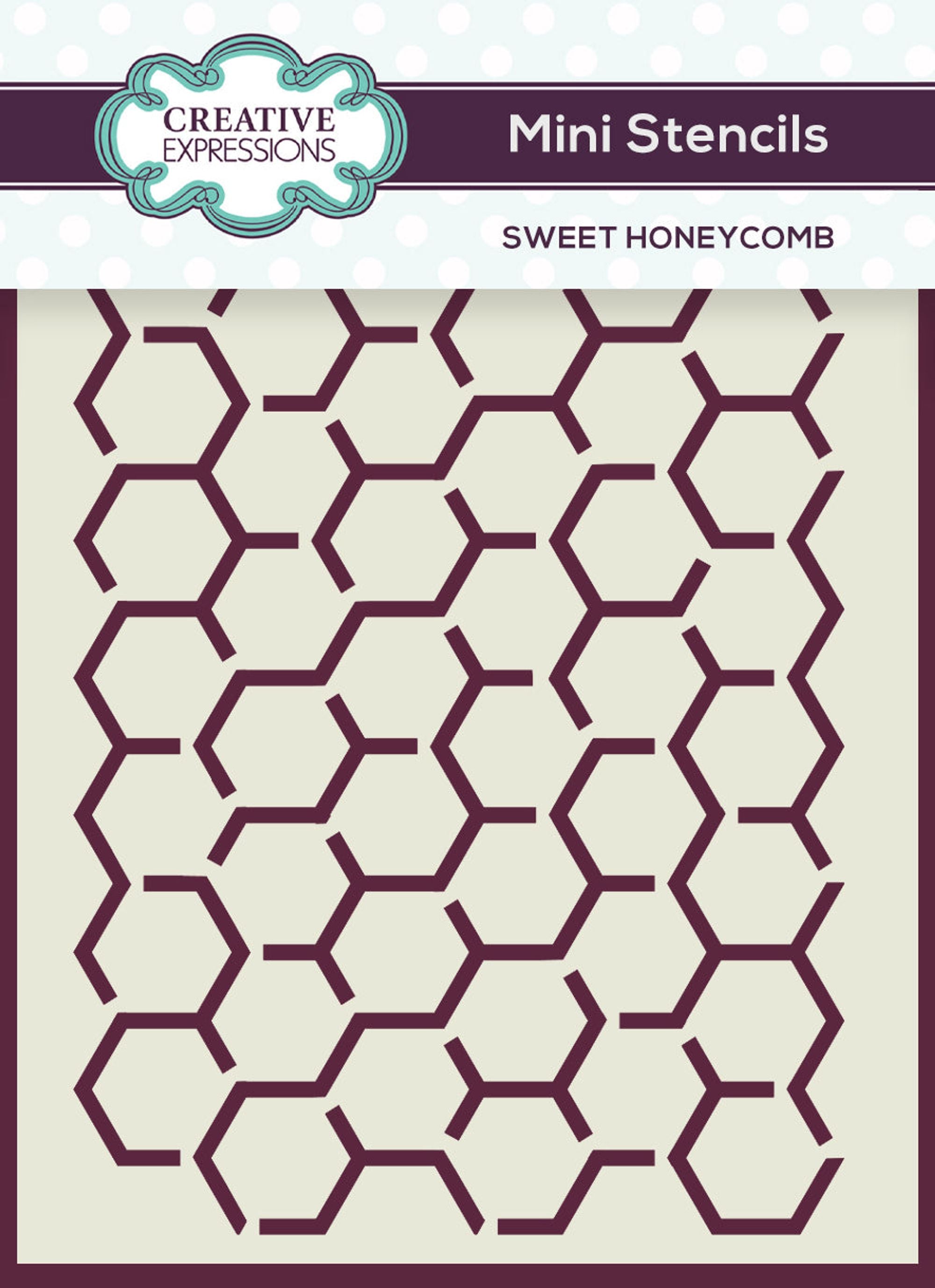 Creative Expressions Mini Stencil Sweet Honeycomb 4.0 in x 3.0 in