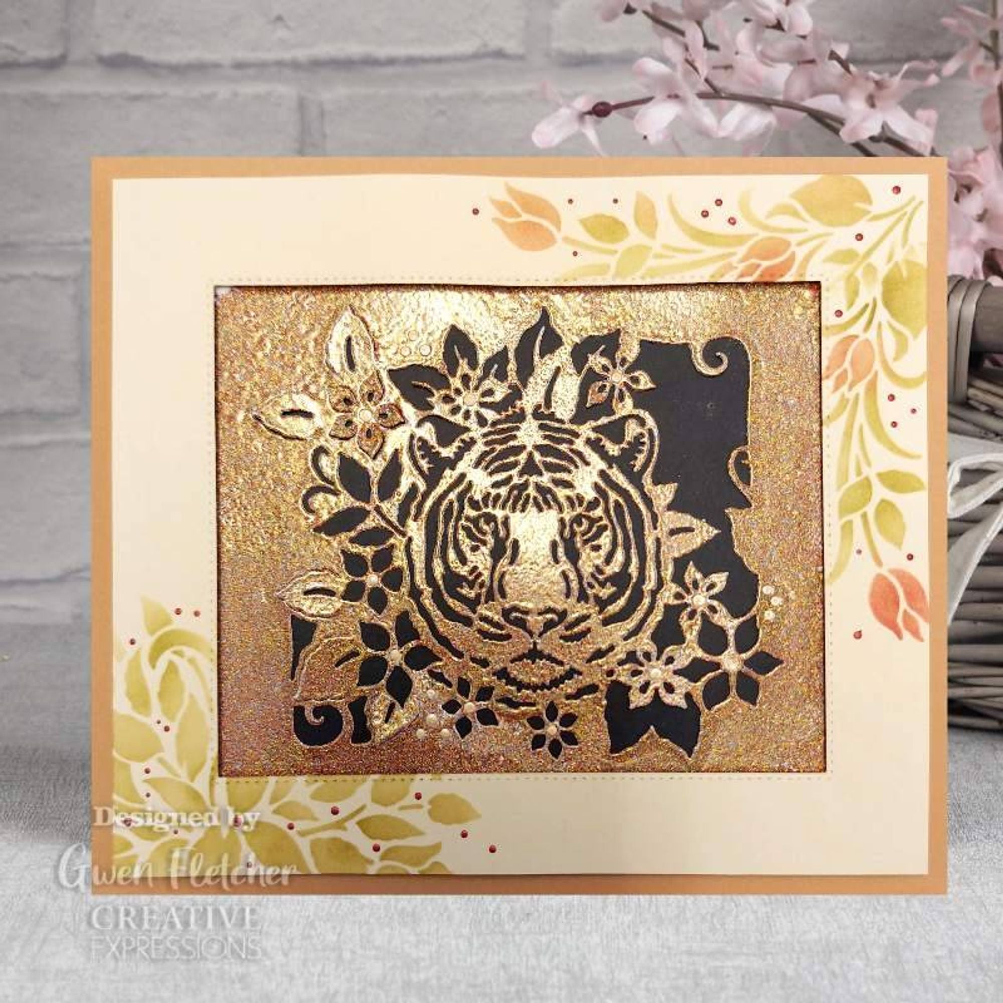 Creative Expressions Timeless Florals 7 in x 7 in Stencil