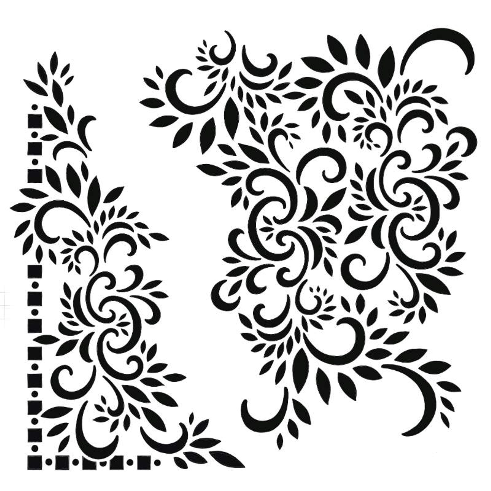 Creative Expressions Henna Petals 7 in x 7 in Stencil