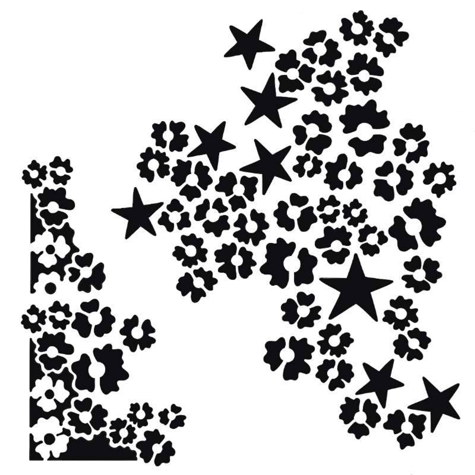 Creative Expressions Star Flower 7 in x 7 in Stencil