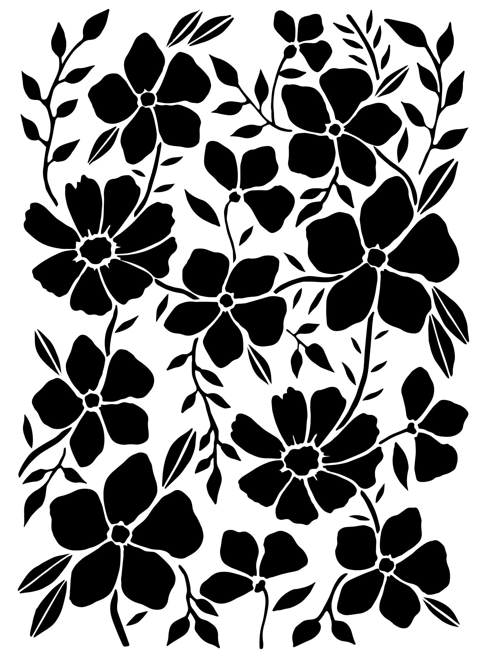 Creative Expressions Helen Colebrook Floral Daydream 7 in x 5 in Stencil