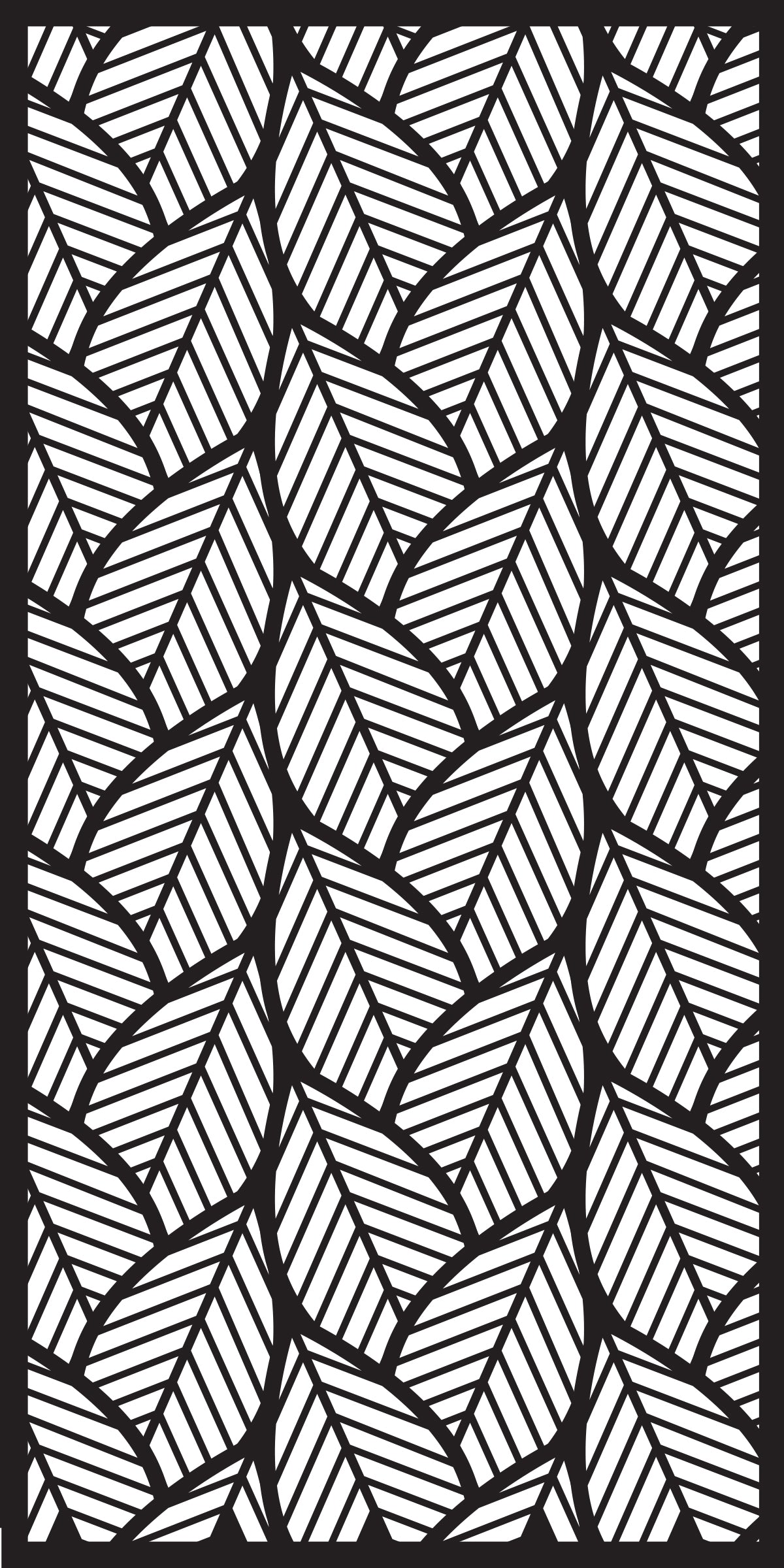Creative Expressions Linear Leaves DL Stencil 4 in x 8 in (10.0 x 20.3 cm)