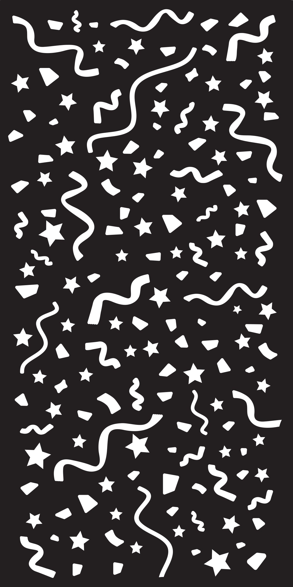 Creative Expressions Party Confetti DL Stencil 4 in x 8 in (10.0 x 20.3 cm)