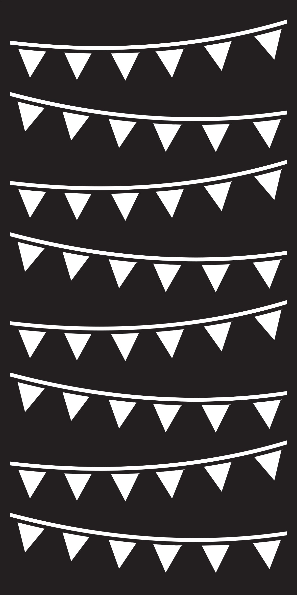 Creative Expressions Bunting DL Stencil 4 in x 8 in (10.0 x 20.3 cm)
