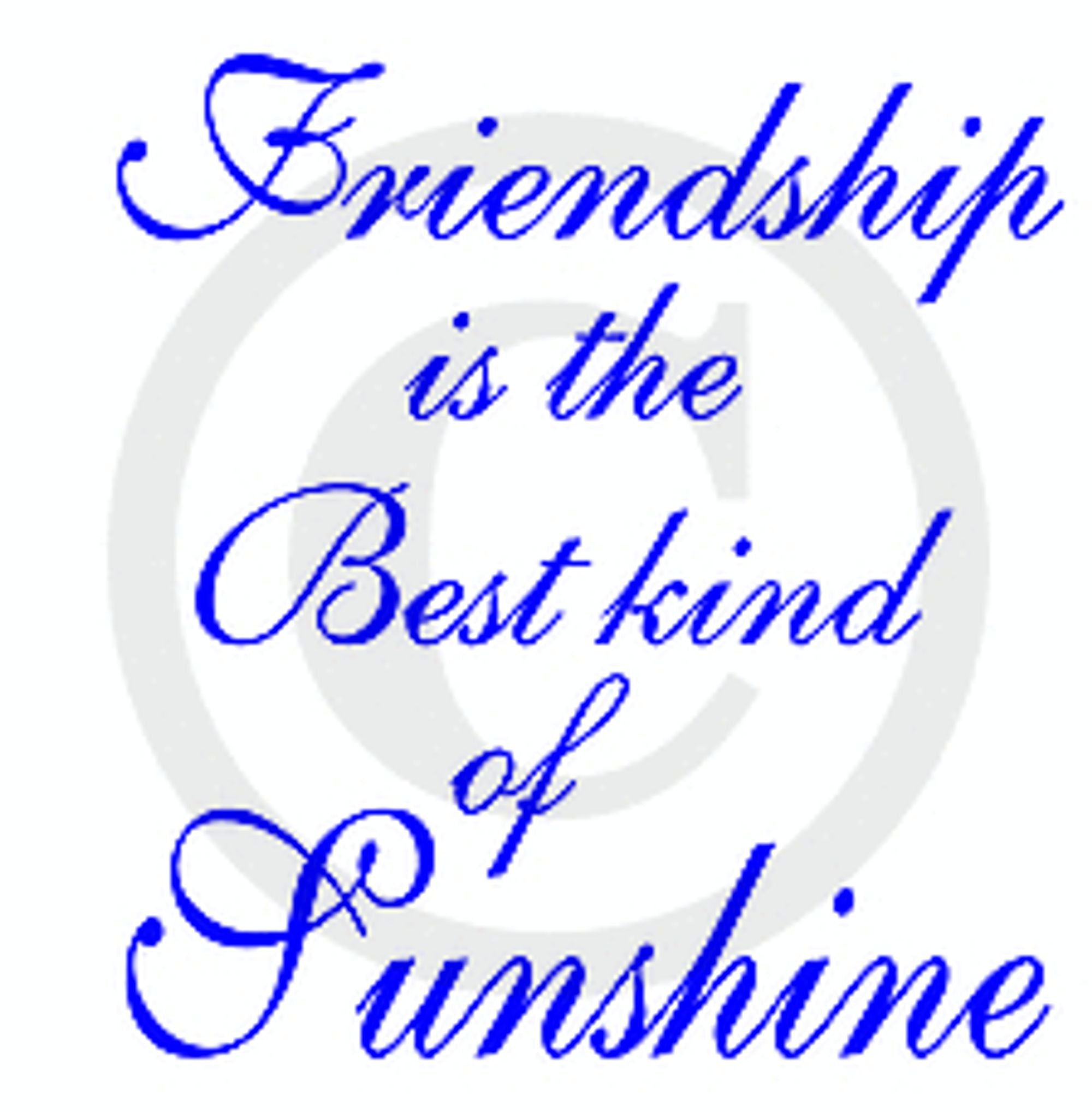 Frog's Whiskers Ink Stamp - Friendship is Sunshine
