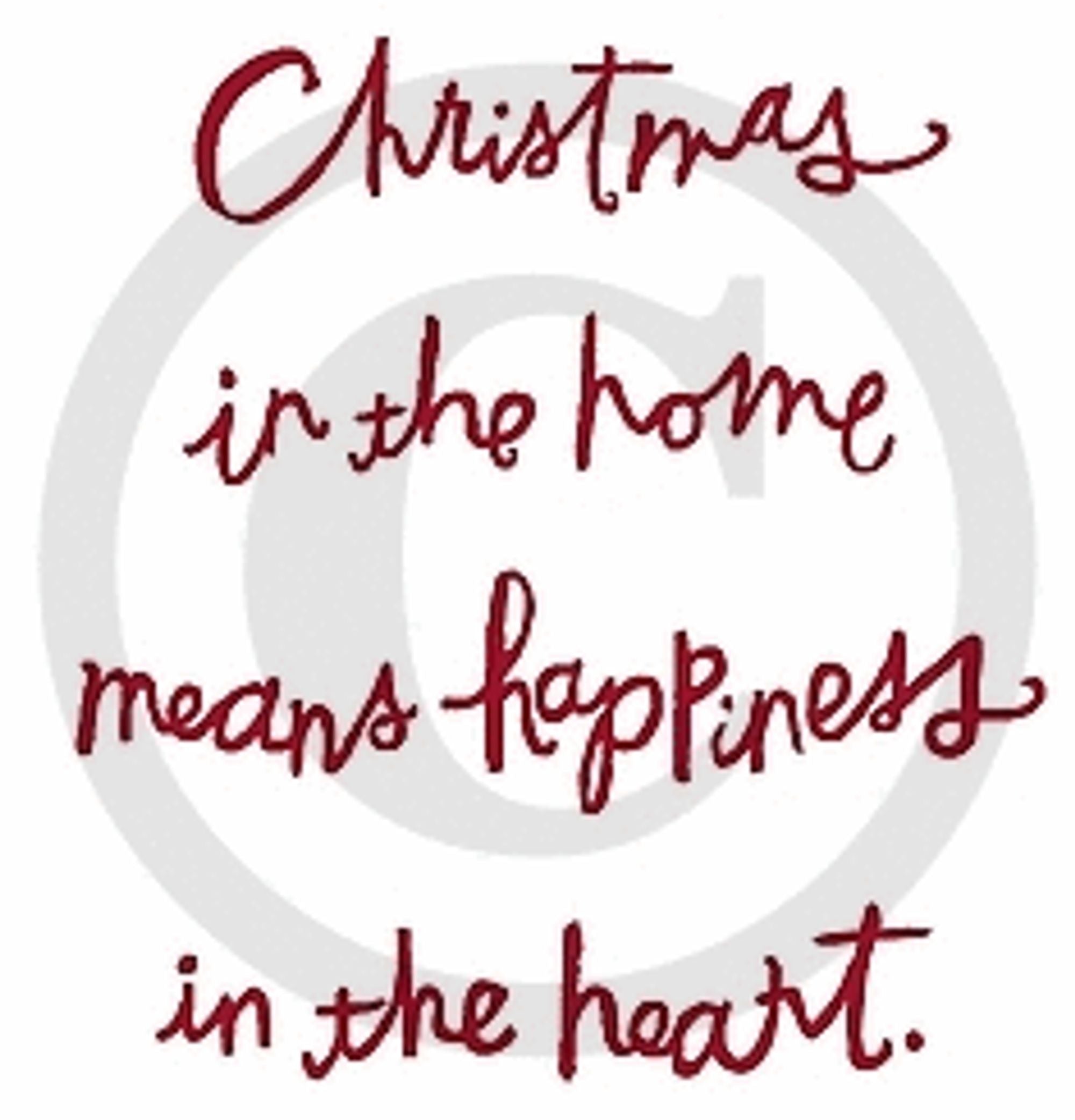 Chrsitmas Happiness Rubber Cling Stamp