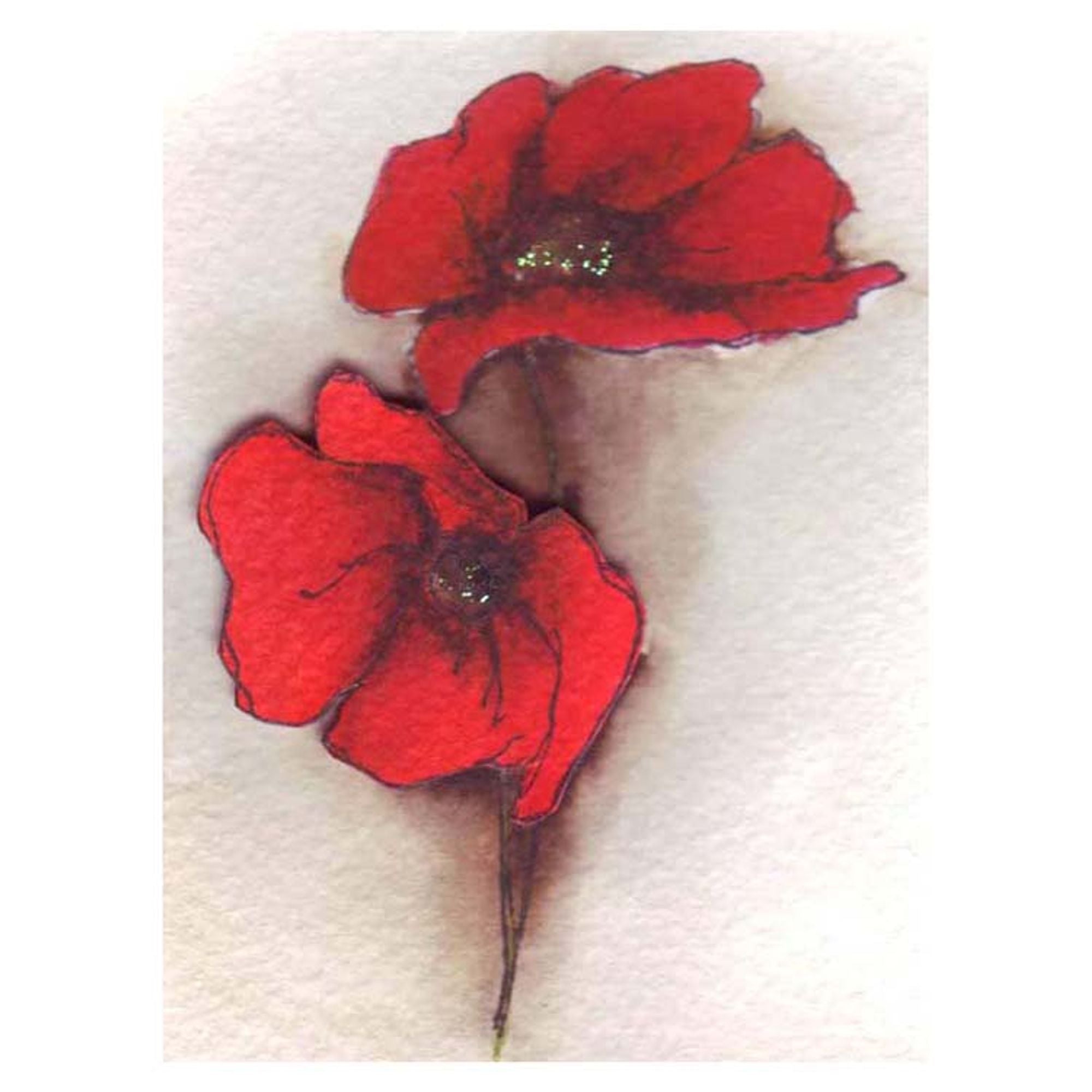 Frog's Whiskers Ink Stamp - Poppies