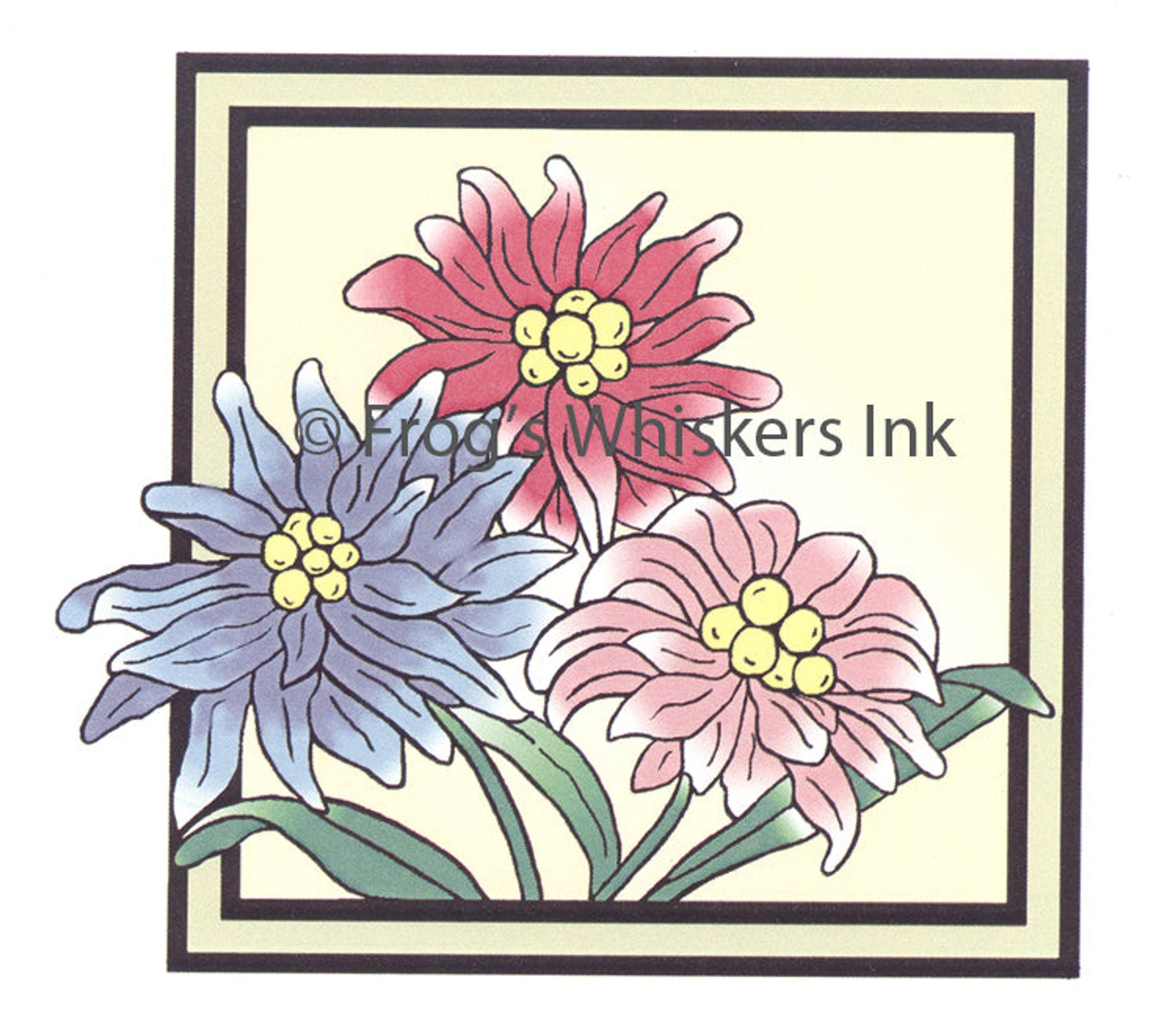 Frog's Whiskers Stamps - Flower Tile