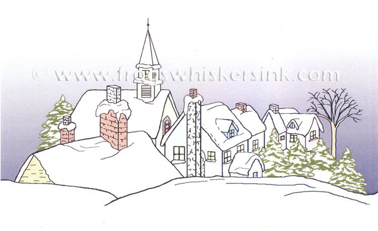 Frog's Whiskers Ink - Roof Tops Stamp