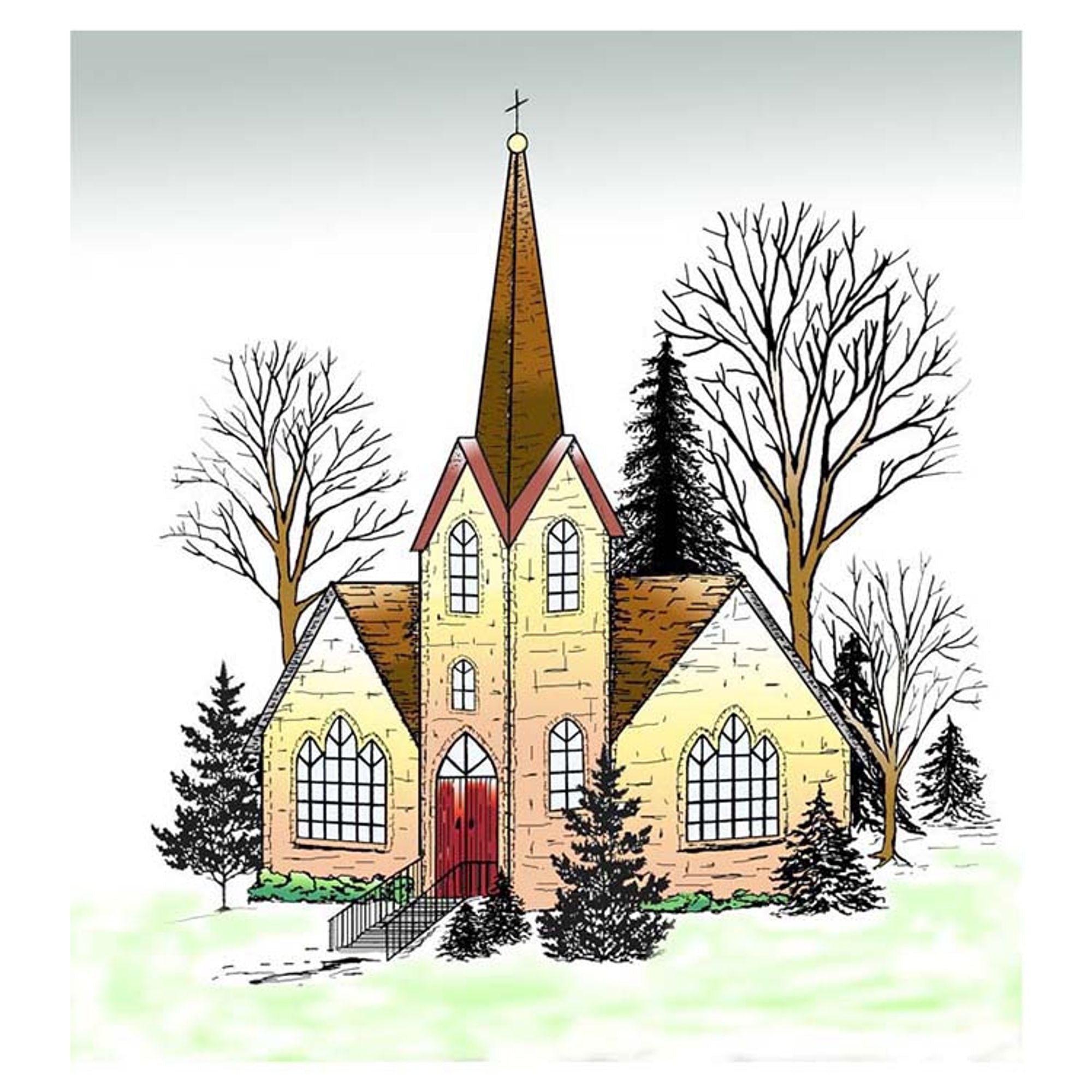 Frog's Whiskers Ink Stamp - Church in the Woods