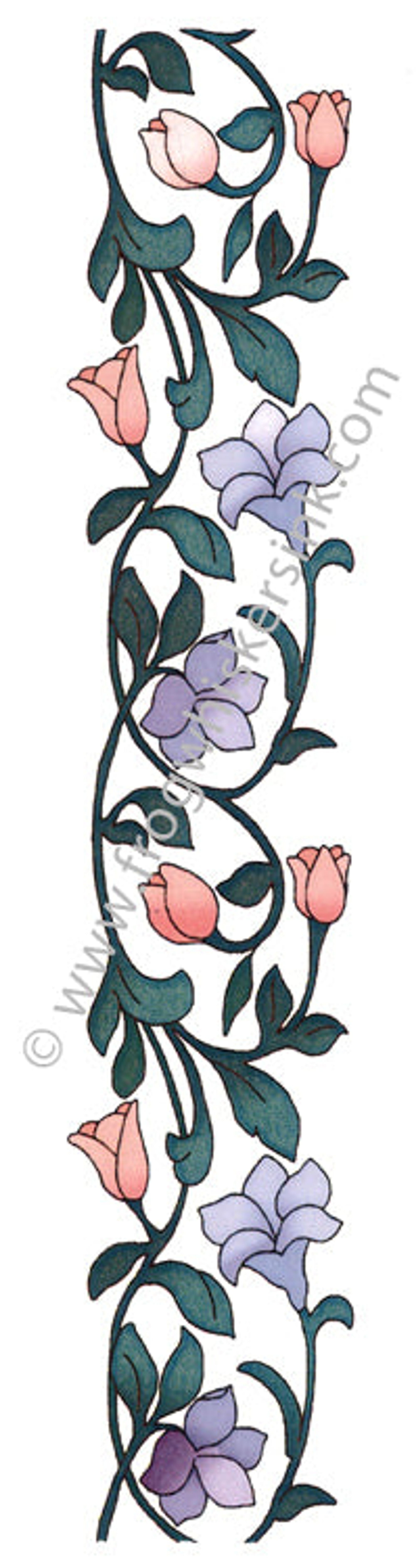 Frog's Whiskers Ink Stamps -Tulip Border Cling Mount Stamp