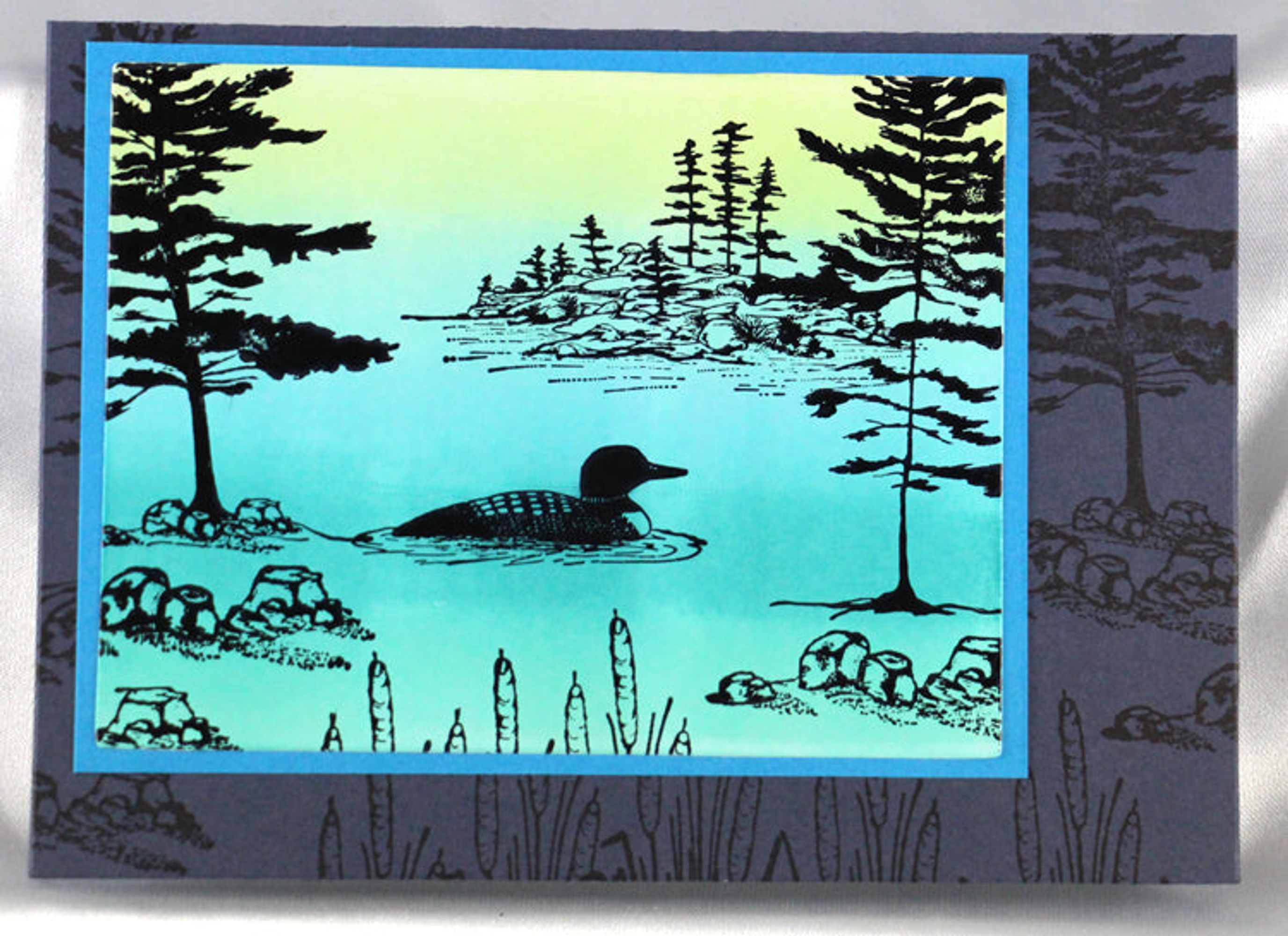 Frog's Whiskers Stamps - Northern Pine & Rocks