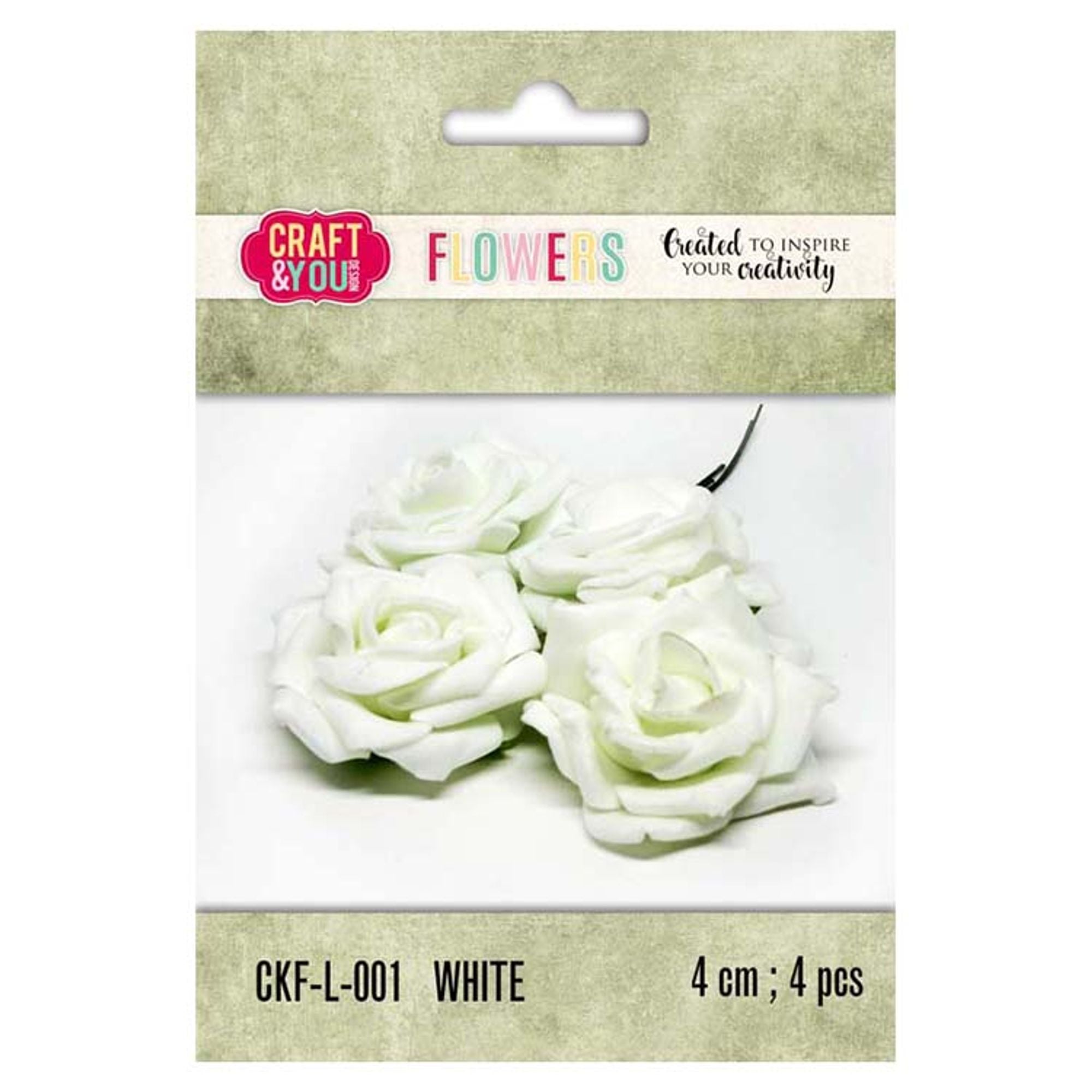 Craft & You Design Foam Roses 4 Cm – 4 Pcs