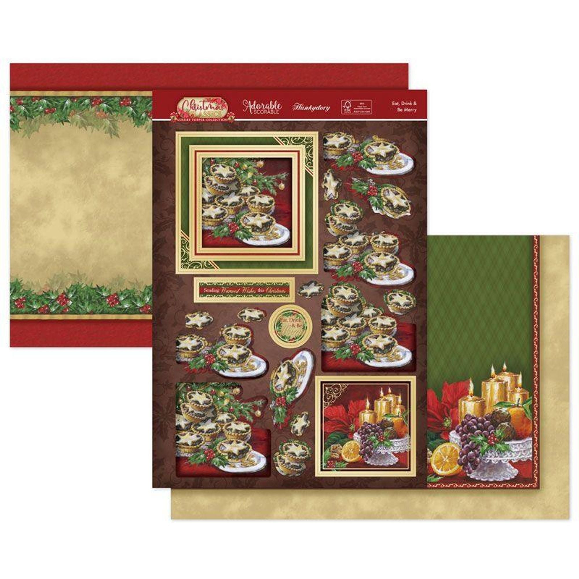 Eat, Drink & Be Merry Luxury Topper Set