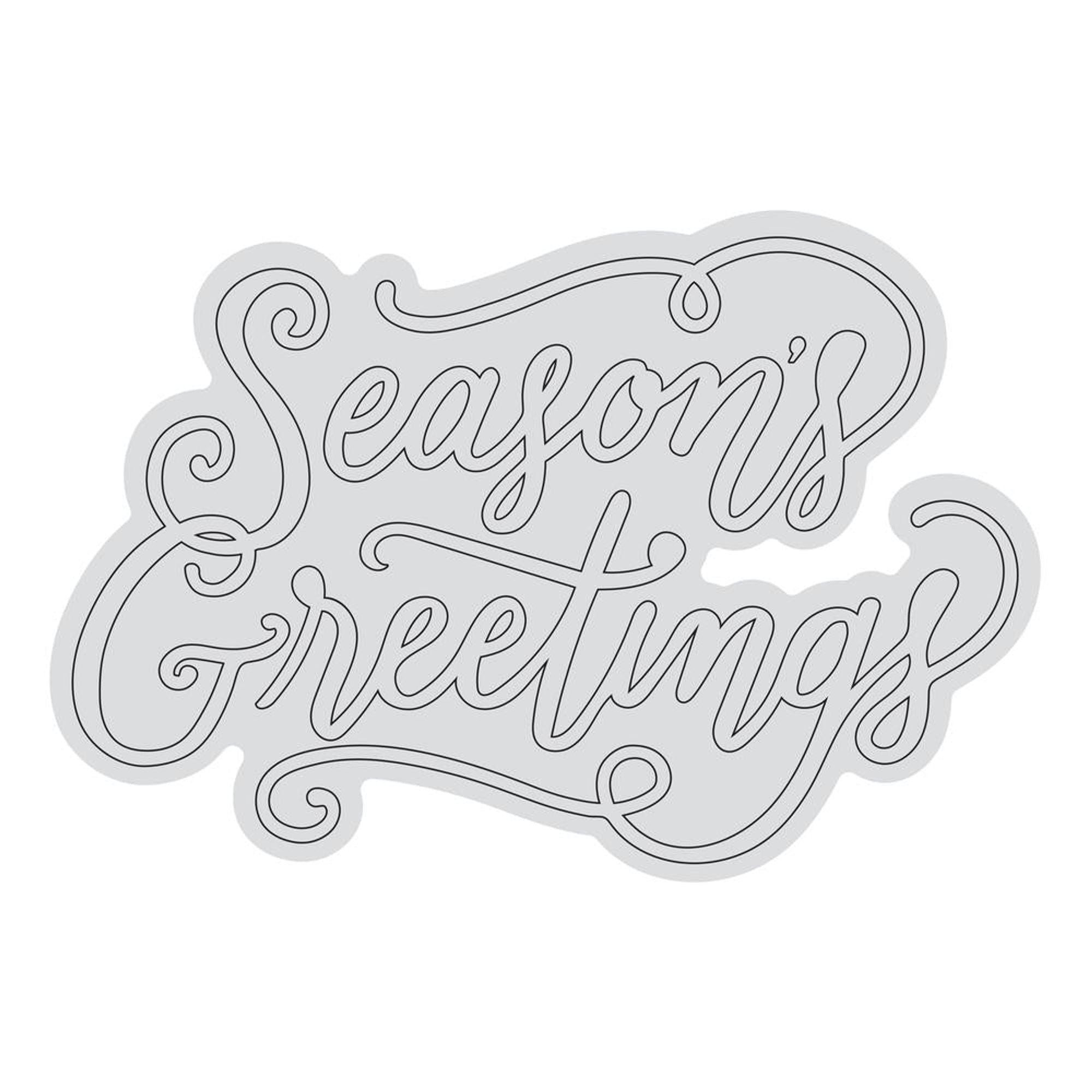 Season's Greetings Outline Stamp (1pc)