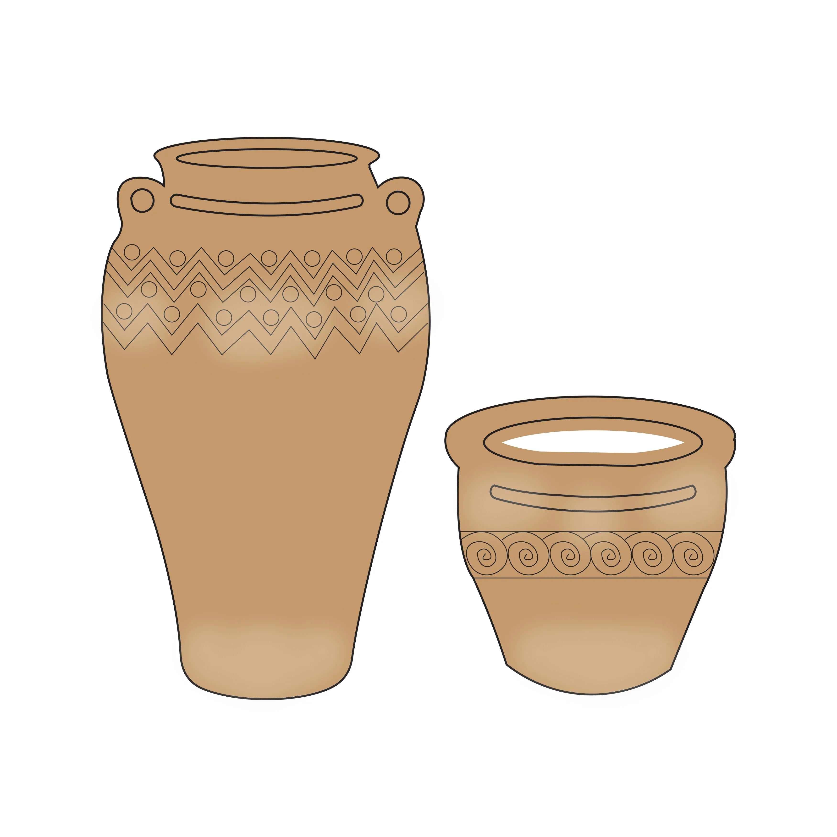 Couture Creations - Decorative Pots Boho Stamp And Dies