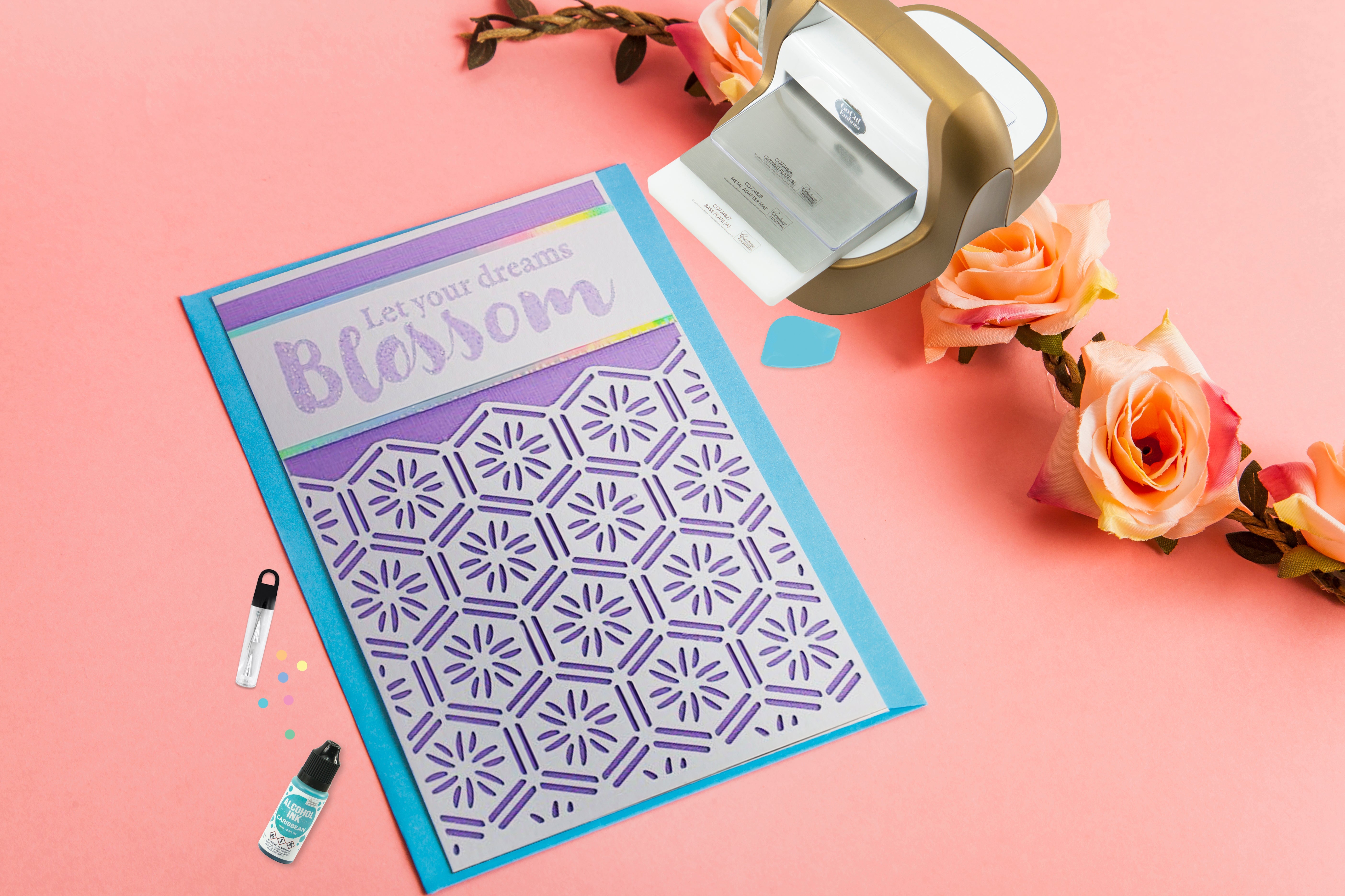 Geometric Floral Background Cutting Die Set (1pc)