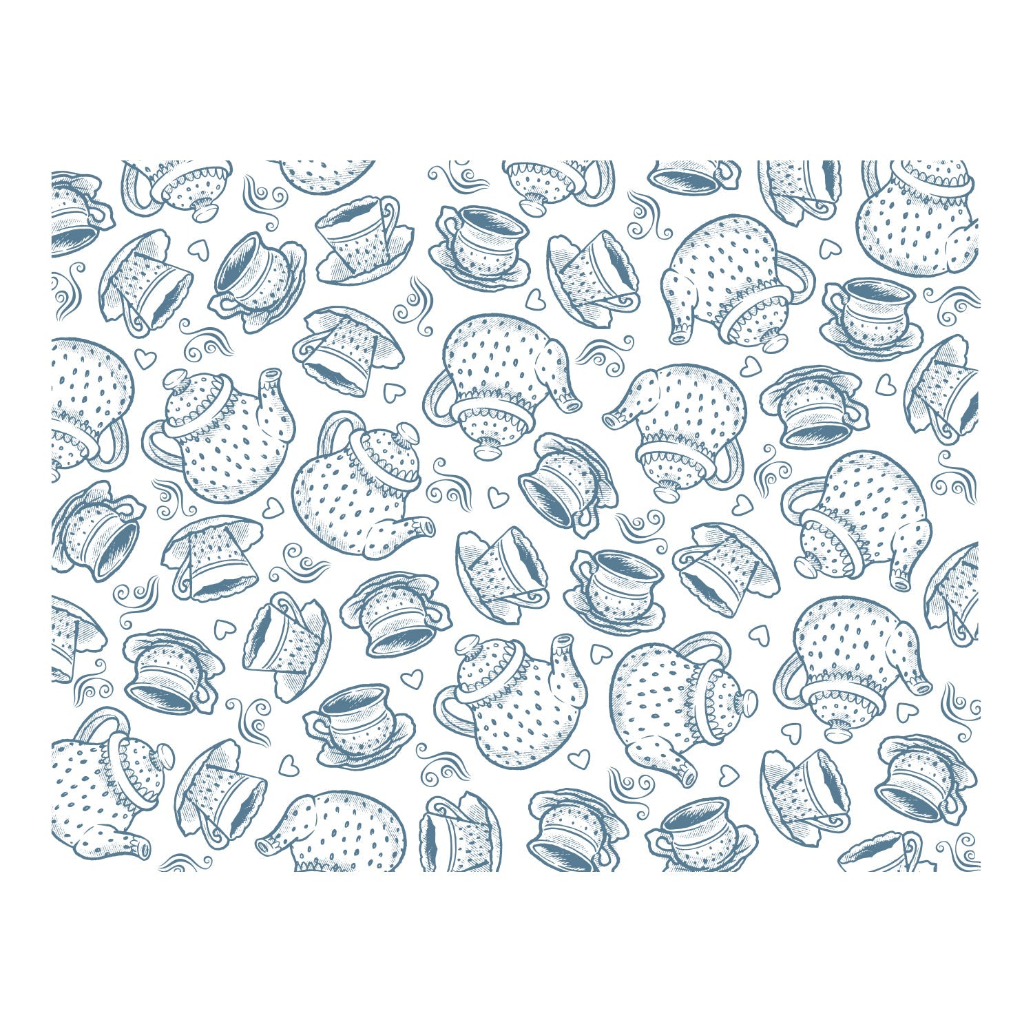 Tea Time Background Photopolymer Stamp Set (1pc)