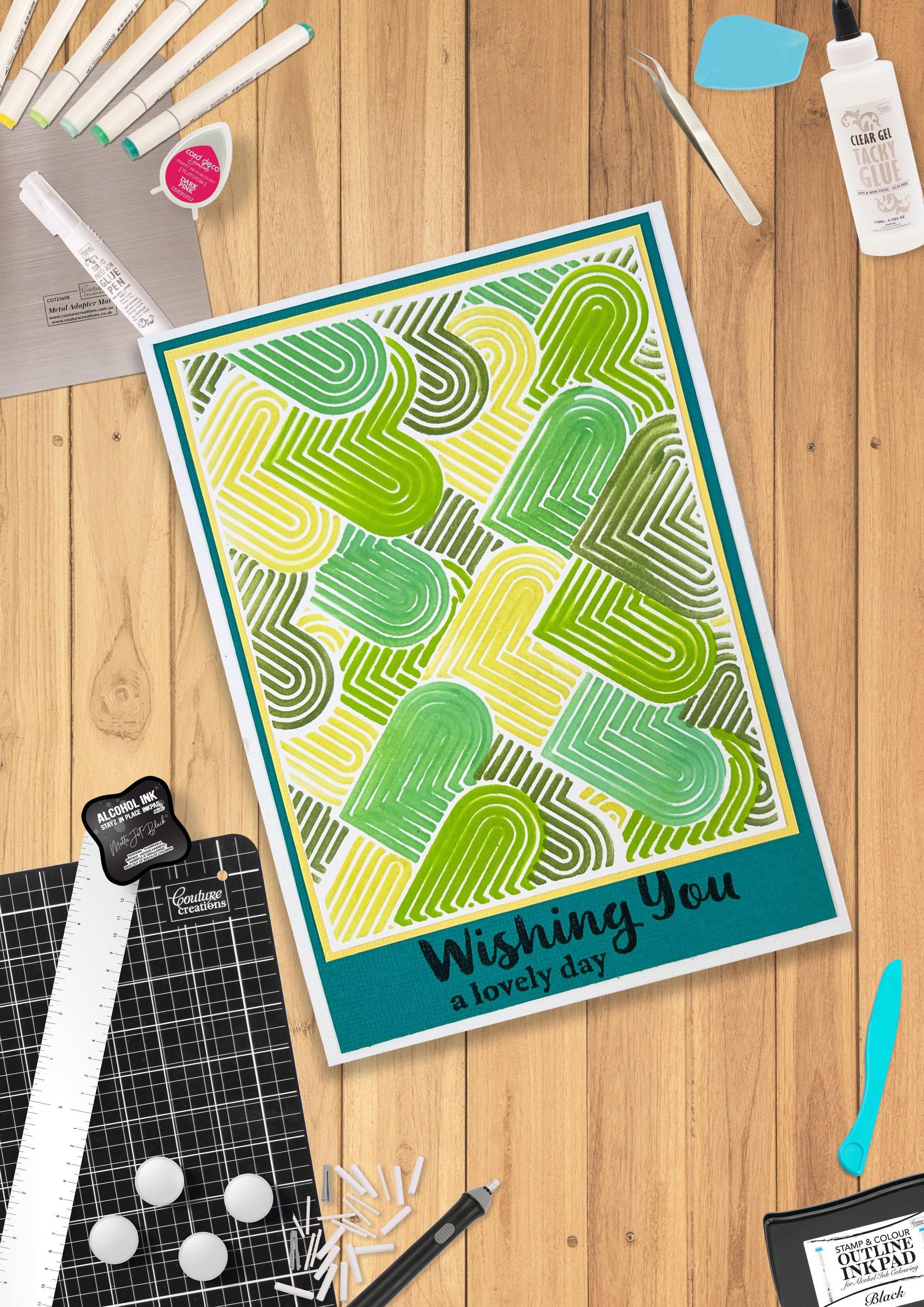 Interlocking Hearts Stencil Set (4pc)