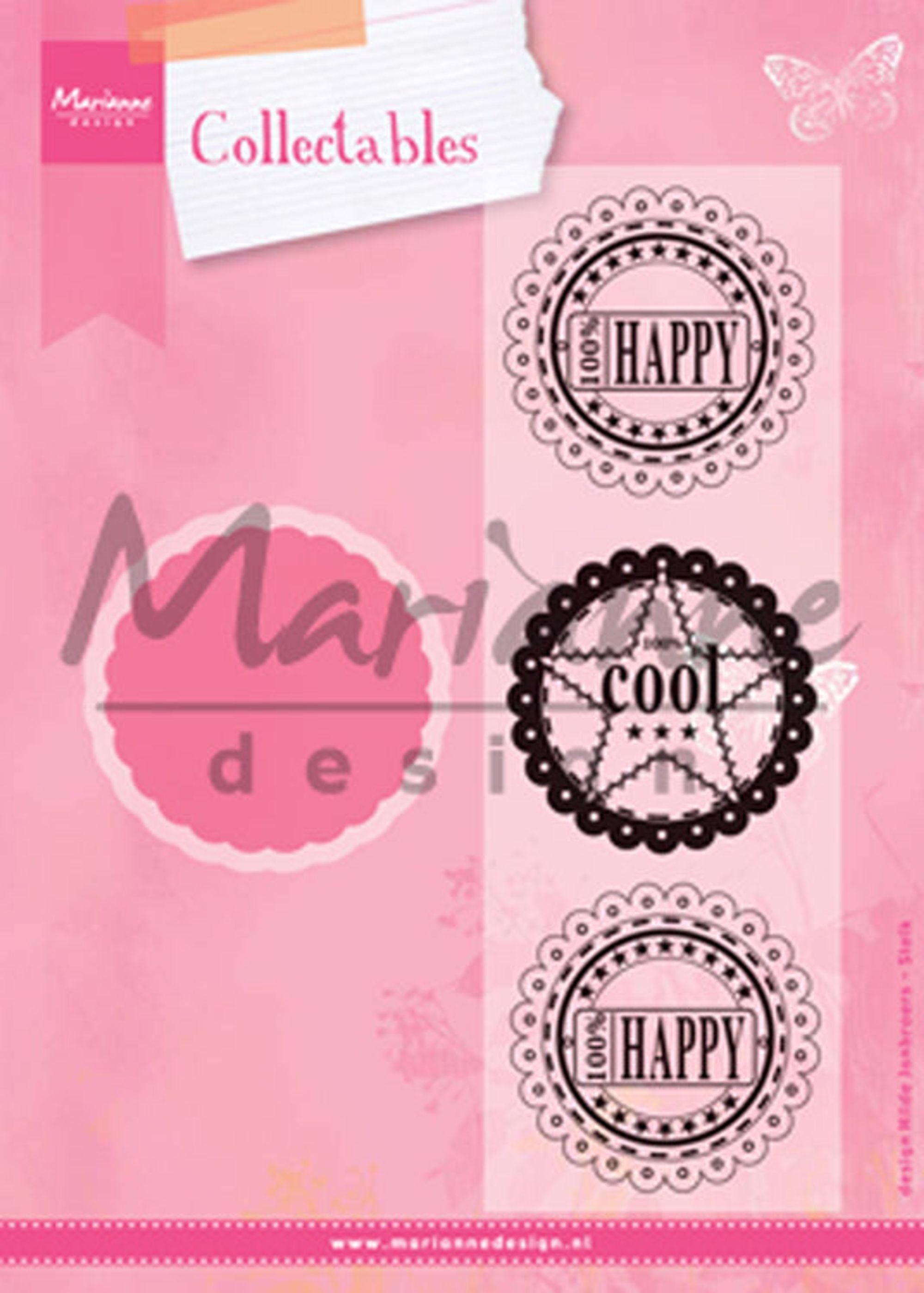 Marianne Design: Collectables Die & Stamp Set - Scallop Die & Sentiment