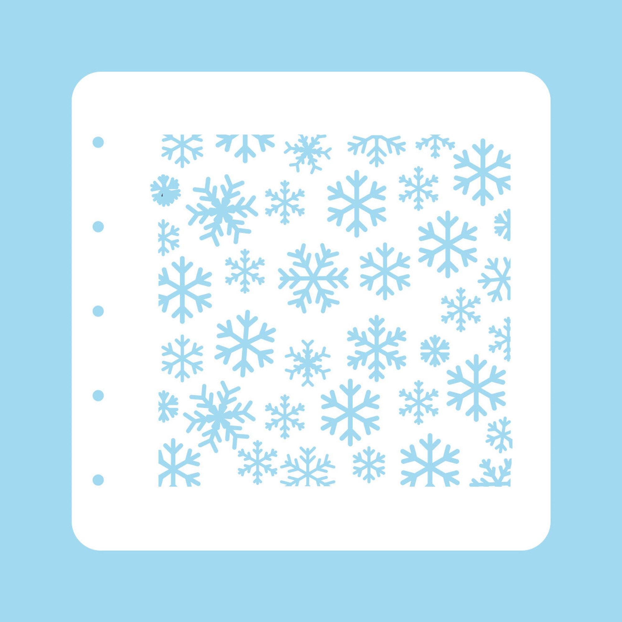 Stencil A6 For Magnetic Colour Set Christmas Time Snowflakes