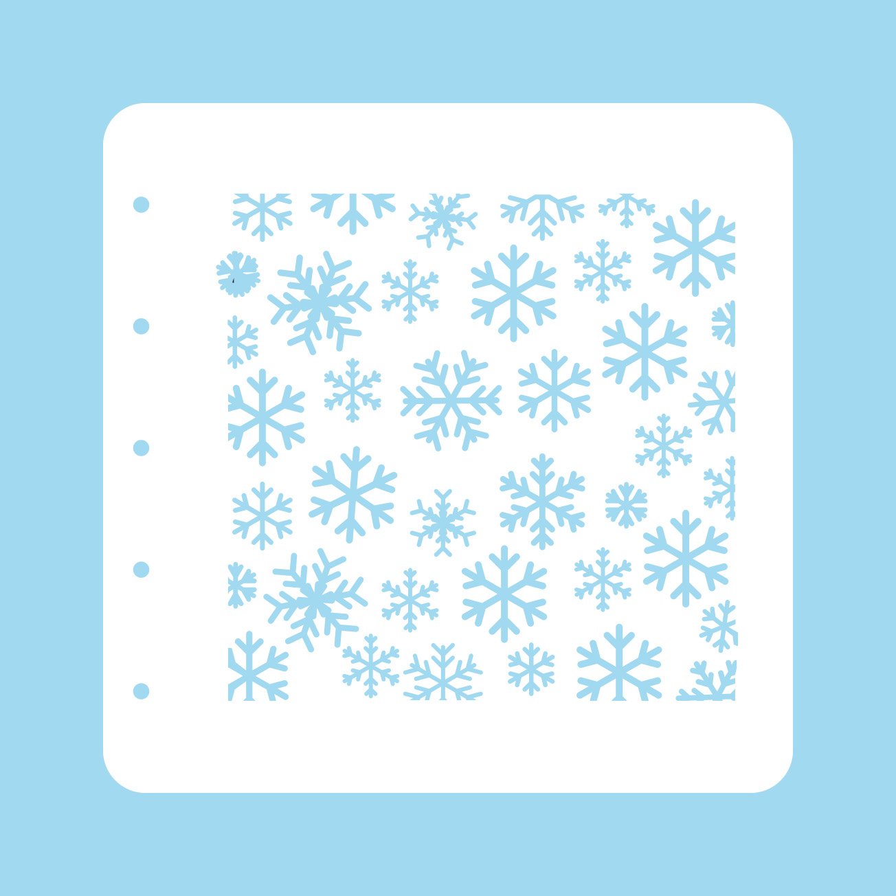 Stencil A6 For Magnetic Colour Set Christmas Time Snowflakes
