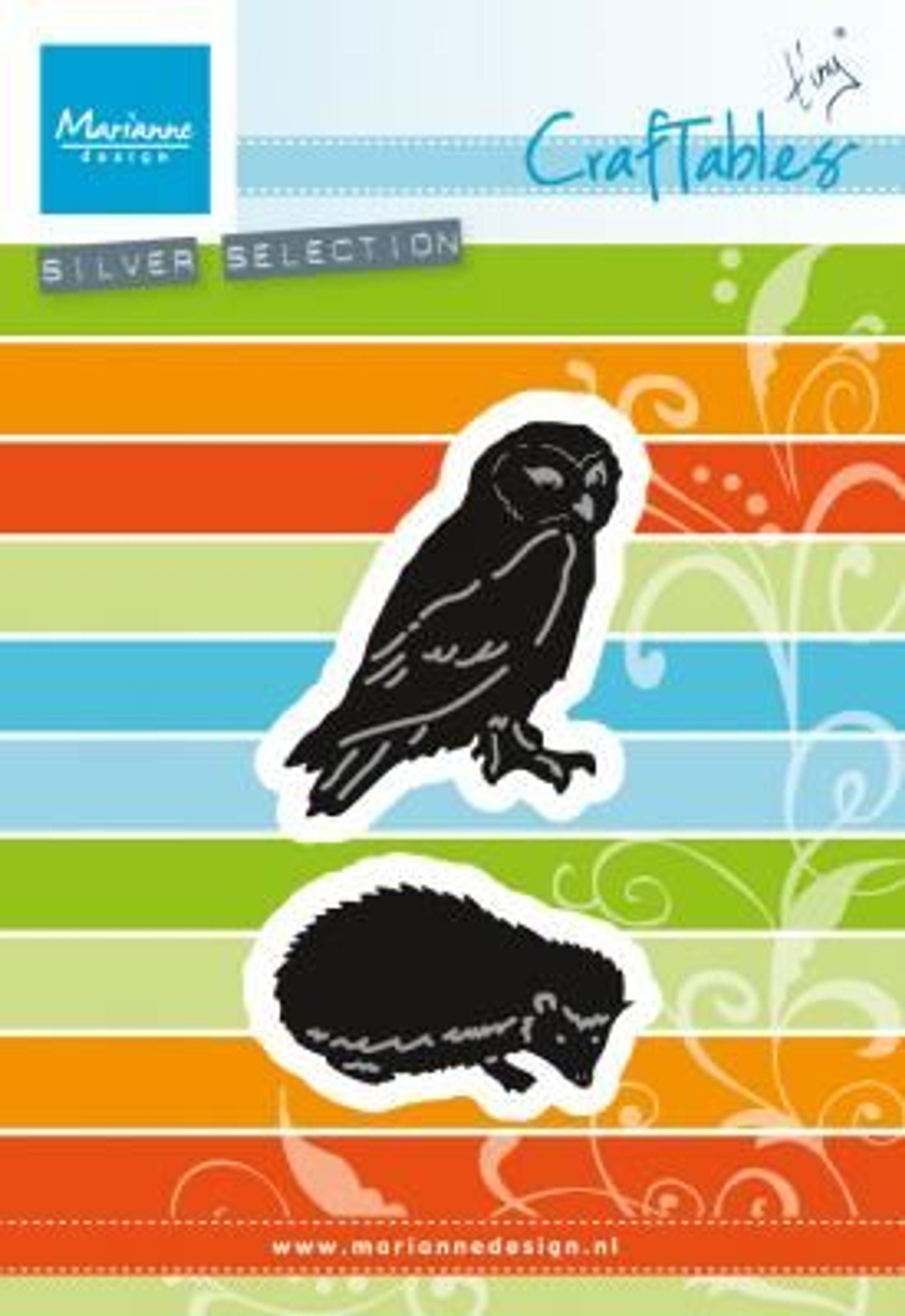 Marianne Design: Craftables Dies - Tiny's Animals - Owl and Hedgehog