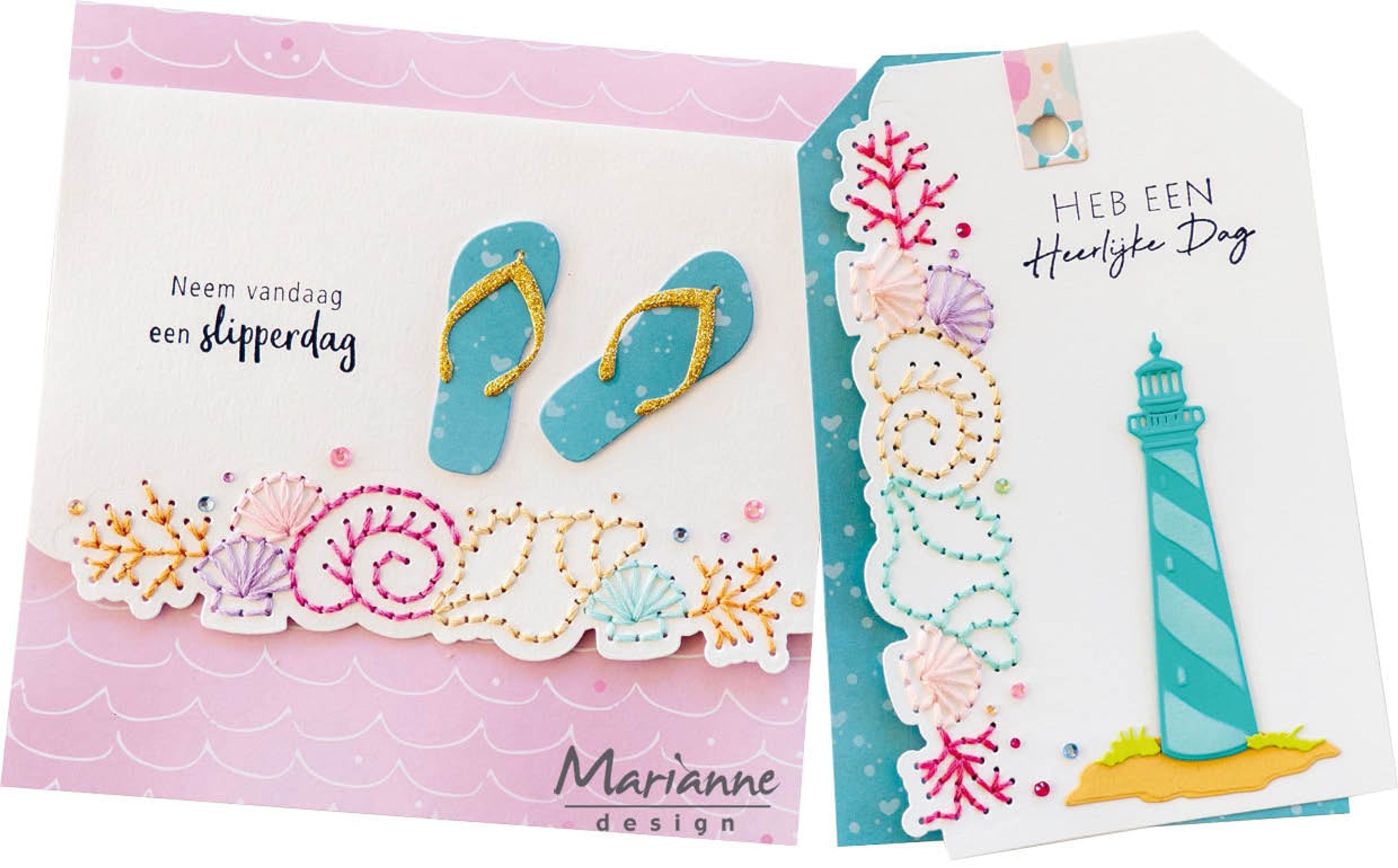 Marianne Design Craftables Die - Stitching  Border Seashells
