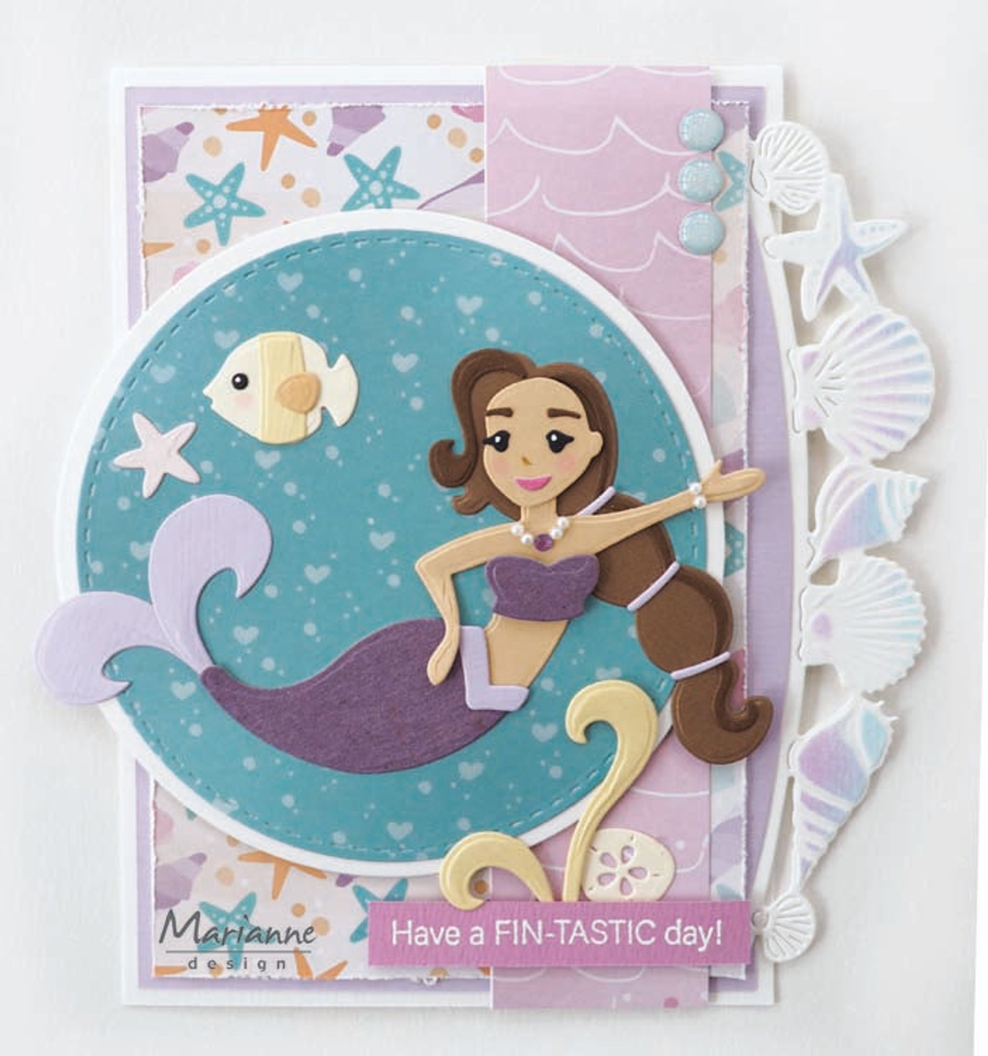 Marianne Design Clear Stamps Mermaid sentiments by Marleen