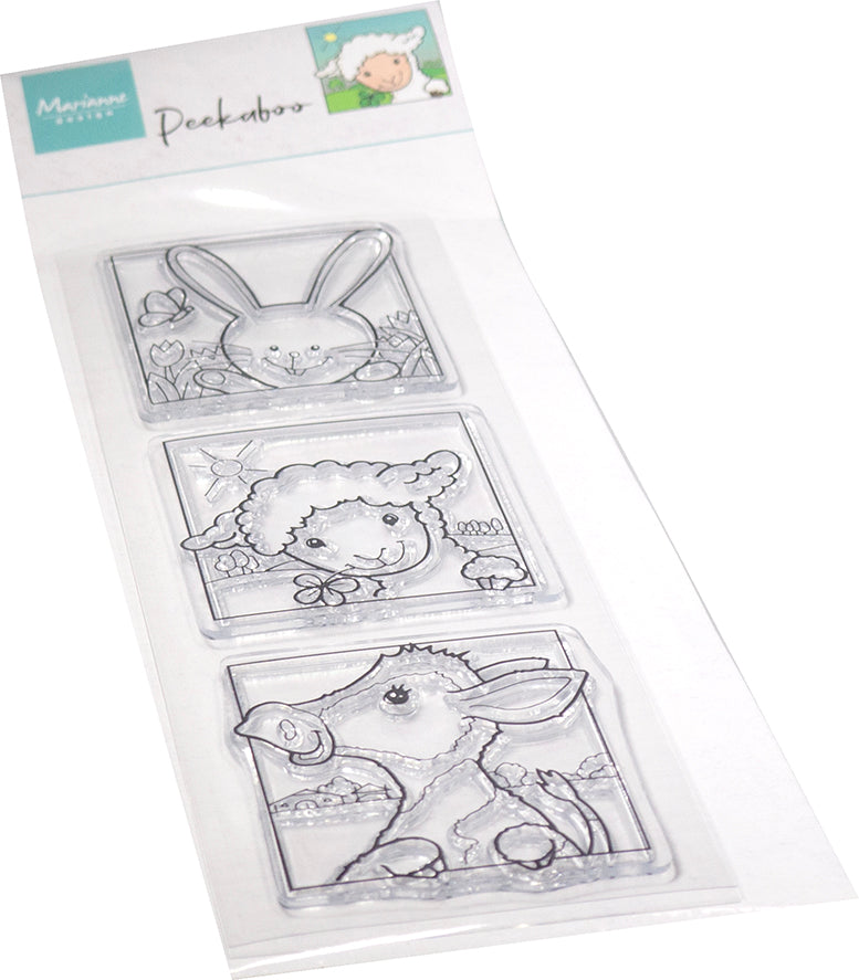 Marianne Design Clear Stamp - Hetty's Peek-A-Boo Spring Animals