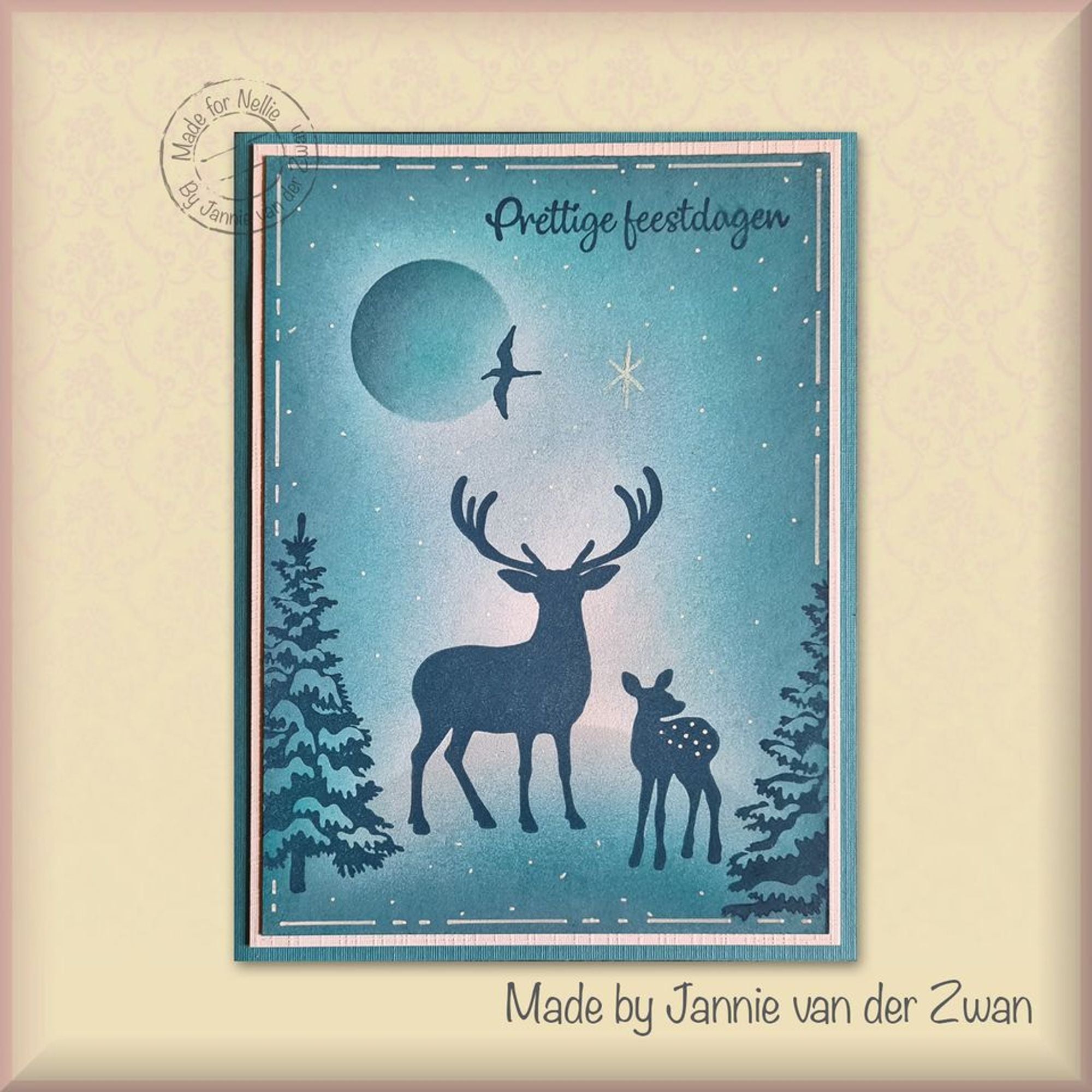 Nellie's Choice Clear Stamp Christmas Silhouette - Deer With Young