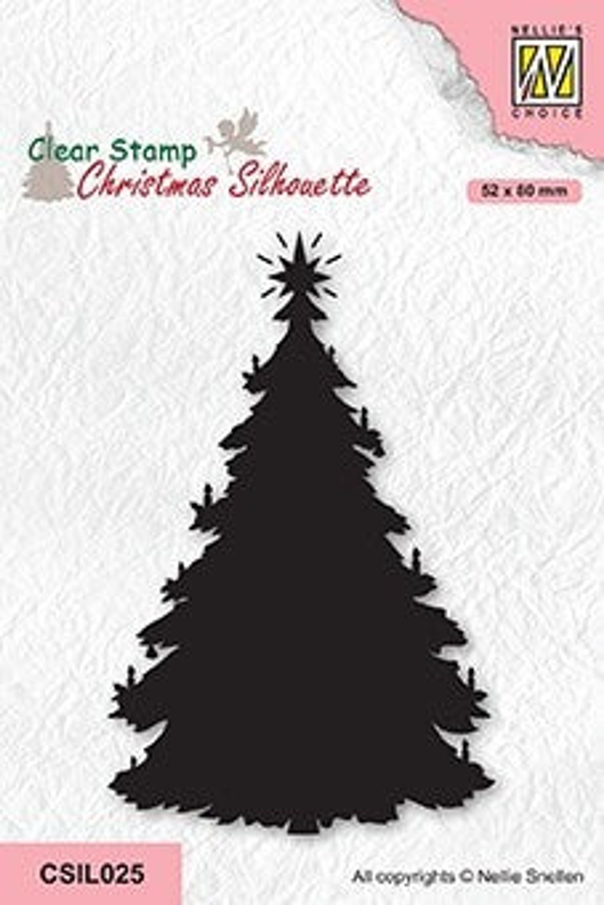 Nellie's Choice Clear Stamp Christmas Silhouette - Christmas Tree
