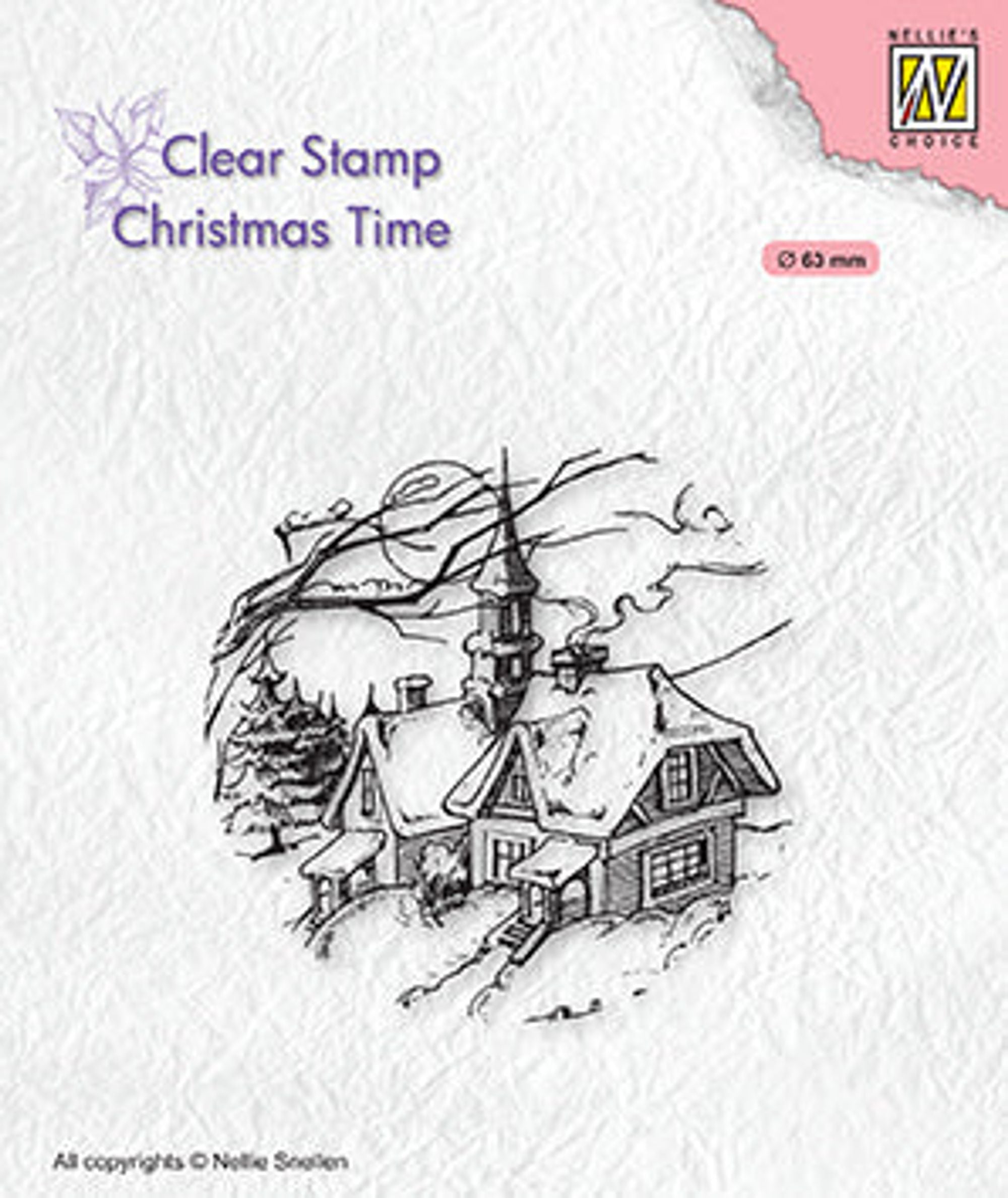 Christmas Time Clear Stamp Snowy Christmas Scene