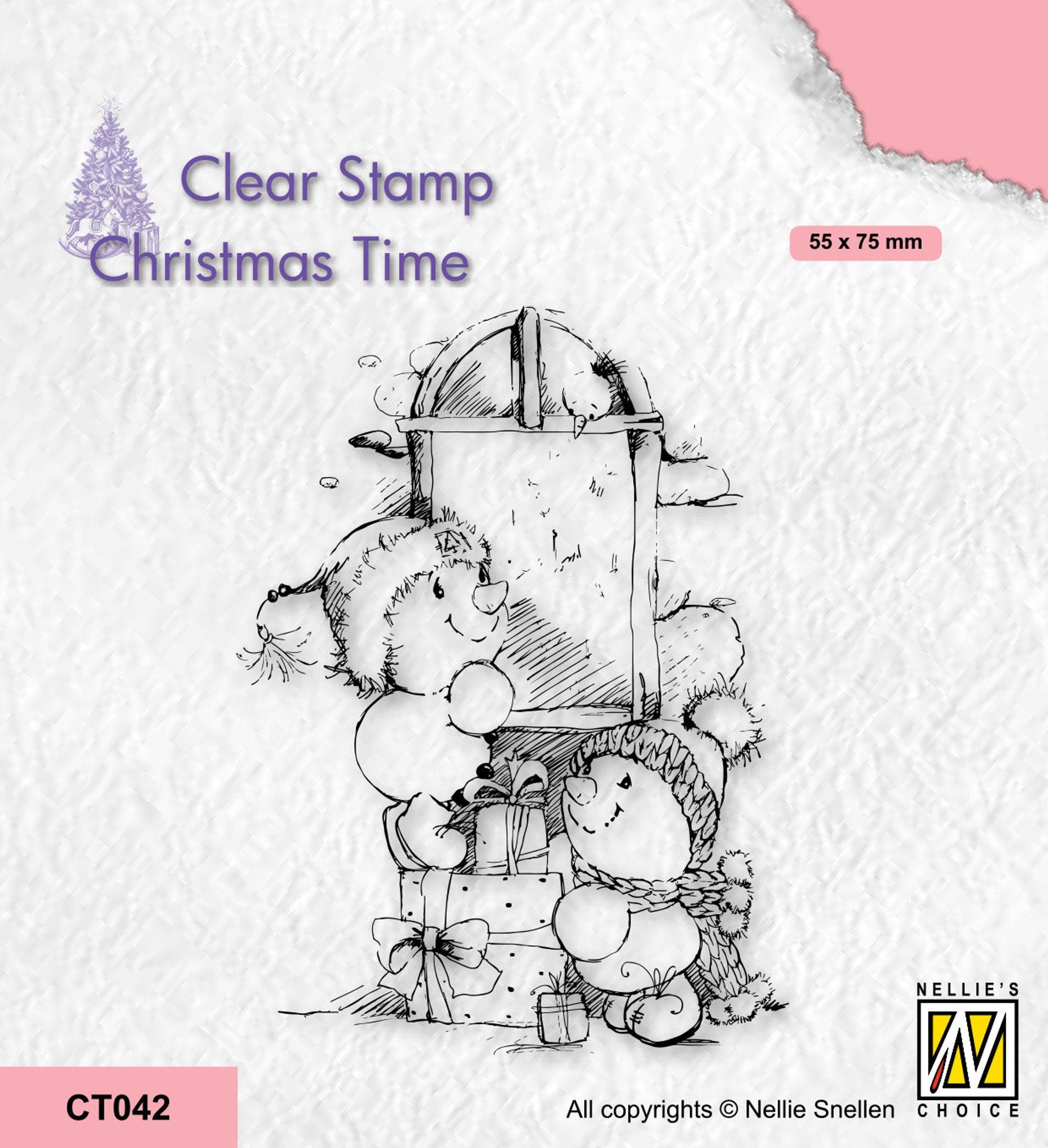 Nellie's Choice Clear Stamp Christmas Time - Present Delivery